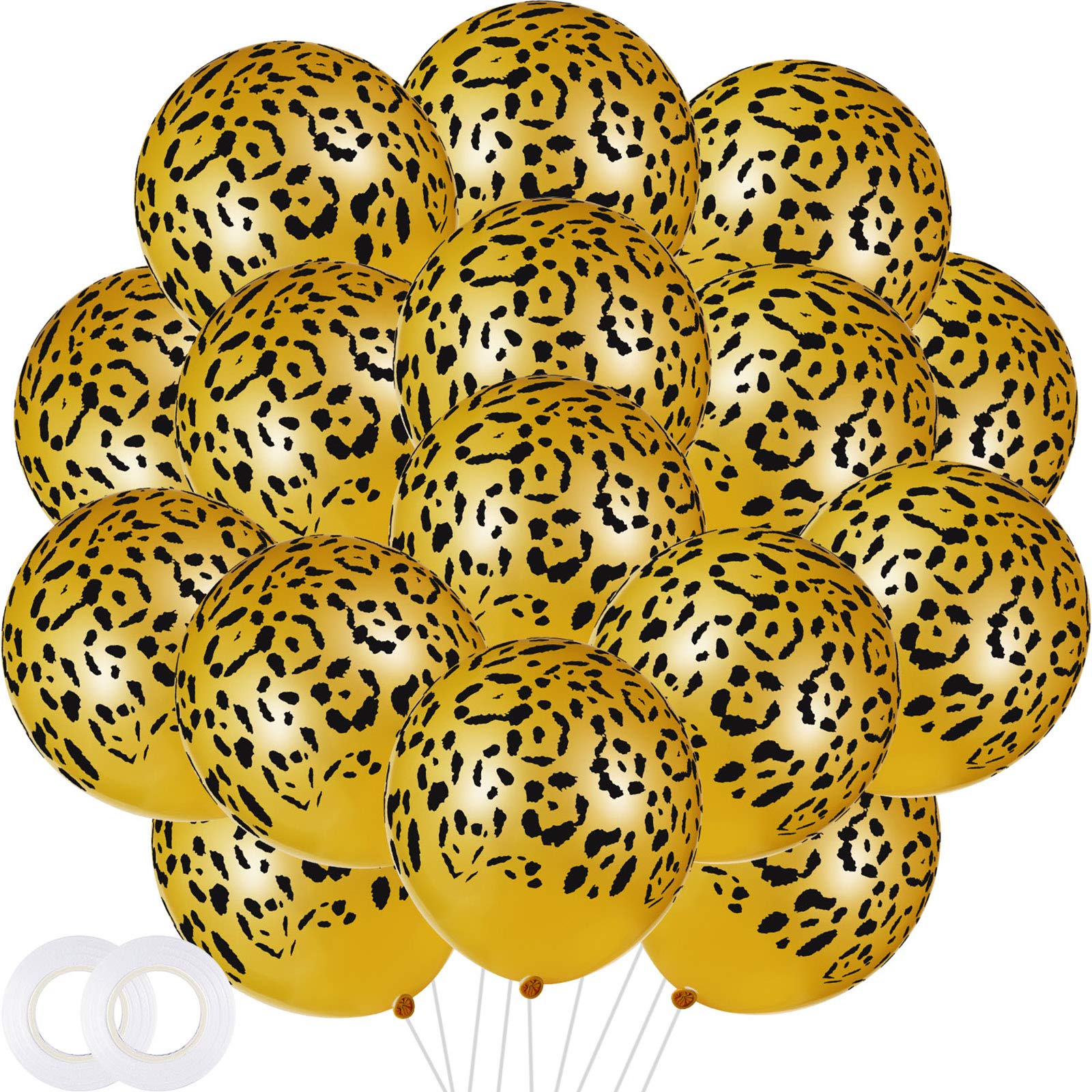 Sumind 60 Pcs Leopard Print Latex Balloons - Cheetah Animal Pattern Party Balloons for Birthday, Baby Shower, Safari & Jungle Theme Decorations - Perfect for Birthday Parties, Baby Showers, Gender Reveals and Tropical Themed Events