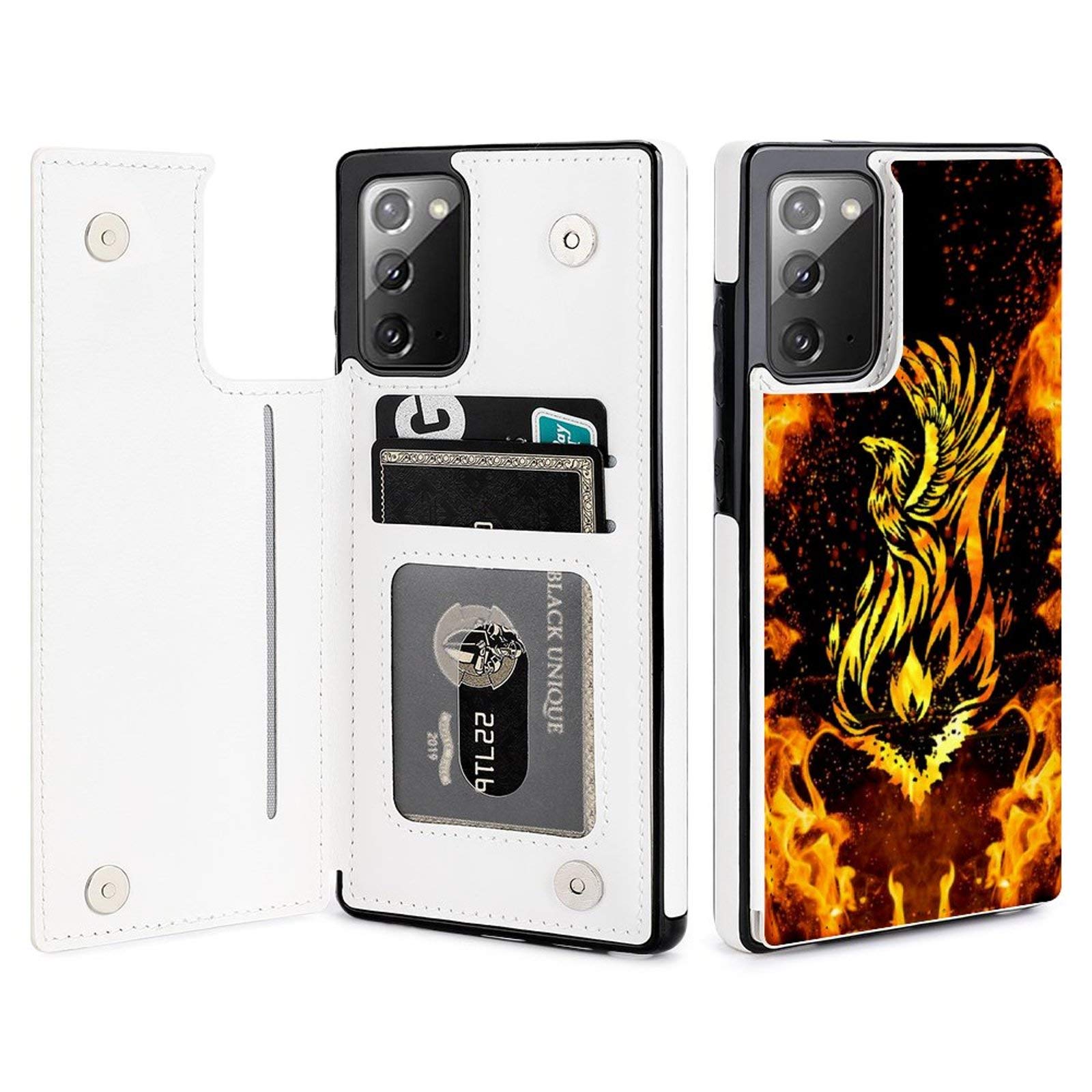 Premium Samsung Galaxy Note 20 Wallet Case - Genuine Leather Folio Cover with Card Slots & Magnetic Closure, TPU Shockproof Protection | Perfect for Business, Travel & Everyday Use