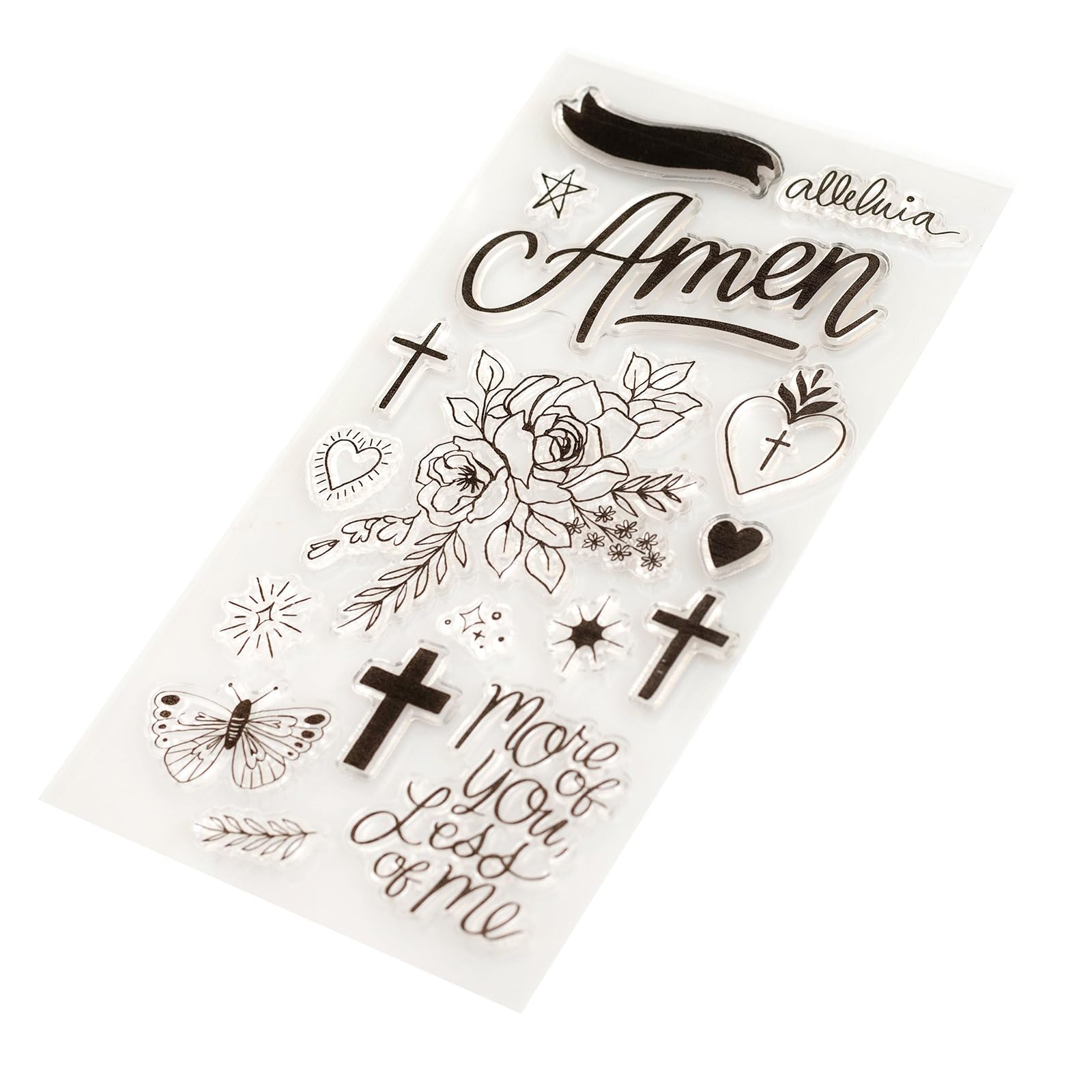 American Crafts CREATIV DEV Stamps - Icon & Phrase Stamps for Scrapbooking, Card Making, and DIY Crafts | Perfect for Handmade Greeting Cards, Journals, and Home Decor Projects