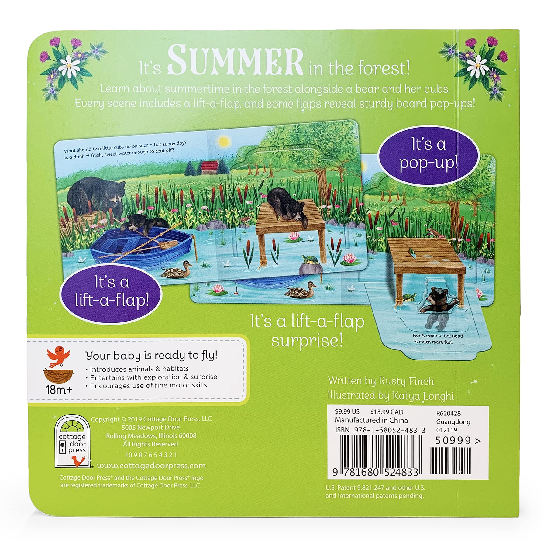 Summer In The Forest Deluxe Lift-a-Flap & Pop-Up Seasons Interactive Children's Board Book - Fun Learning Toy for Toddlers & Preschoolers (Bedtime Story, Classroom Activity, Gift Idea)