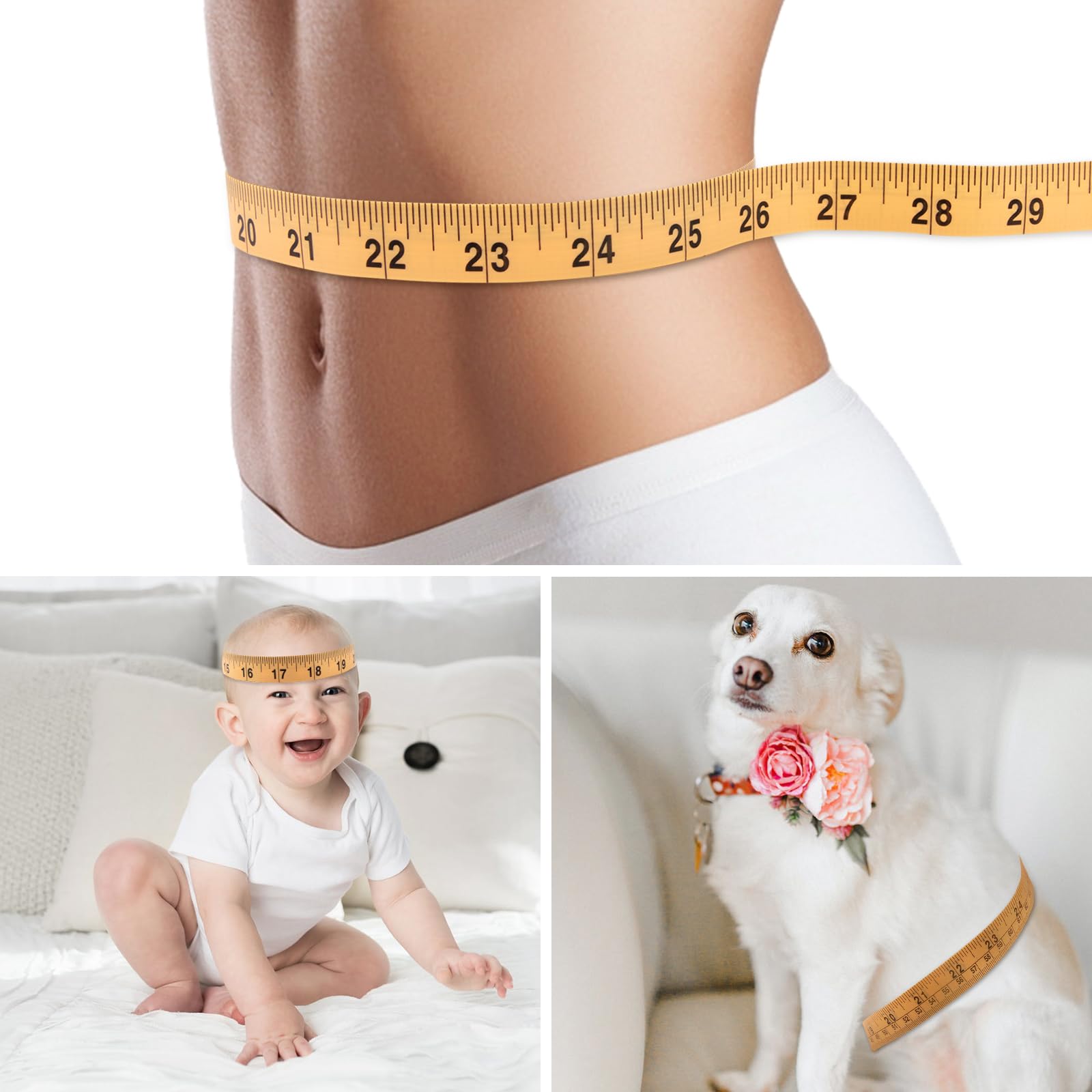 REIDEA 79 Inch Soft Measuring Tape for Body & Fabric - Dual Scale Flexible Sewing Ruler for Weight Loss, Tailoring & DIY Crafts | Waist, Hip & Clothing Measurement Tool | Perfect for Home Sewing, Fitness Tracking, Craft Projects & Quilting | Ideal for Dressmakers, Tailors & Fitness Enthusiasts | Great for Body Measurements, Sewing Projects, Fitness Goals & DIY Fashion Design