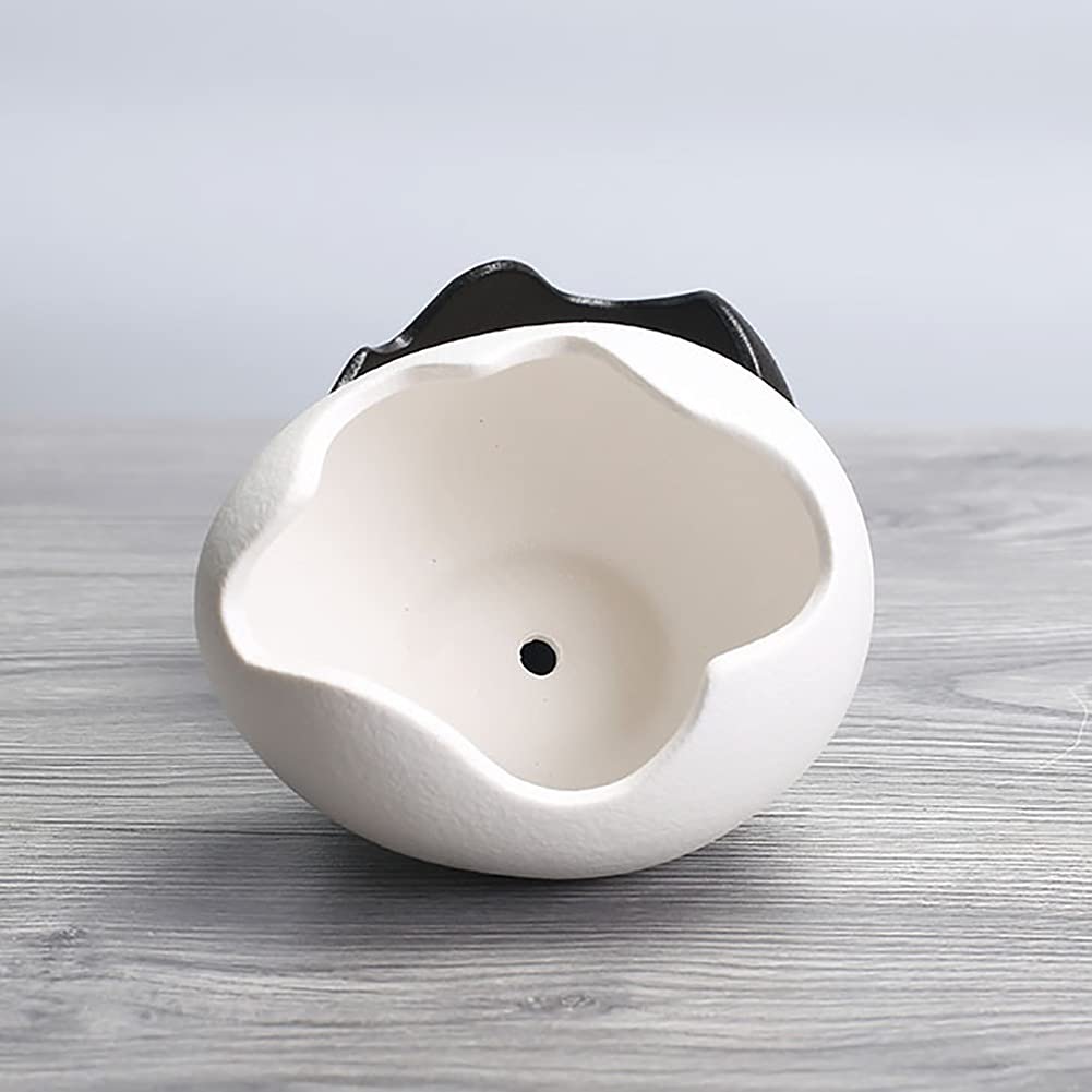 Ruipunuosi Retro Ceramic Succulent Planter - Hydroponic Flower Pot for Home & Office Decor, Heat & Cold Resistant, Perfect for Desktop, Balcony & Indoor Gardening