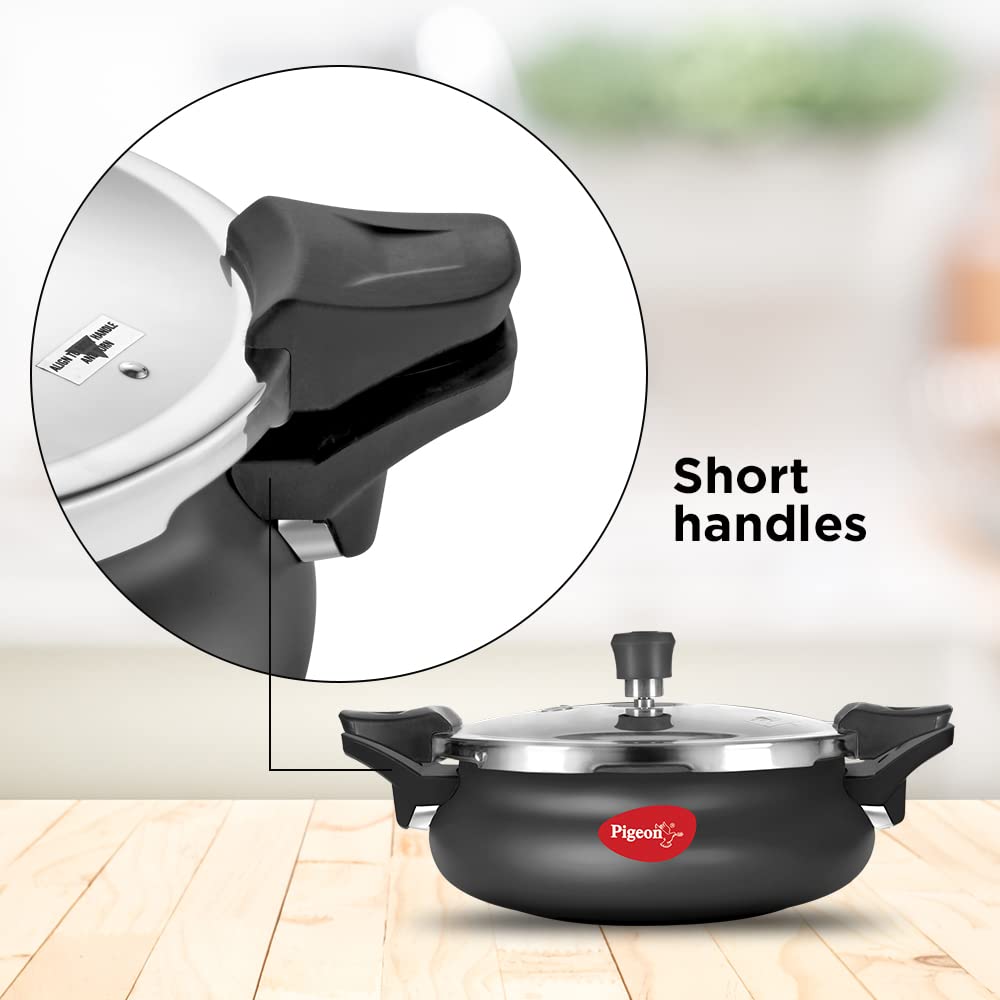 Pigeon 3.2 Quart Multi-Function Pressure Cooker & Steamer - Hard Anodized Dutch Oven for All Cooktops - Fast Cooking Meat, Soup, Rice, Beans, Idli - Perfect for Home Kitchens, Camping & Meal Prep (3 Liters)