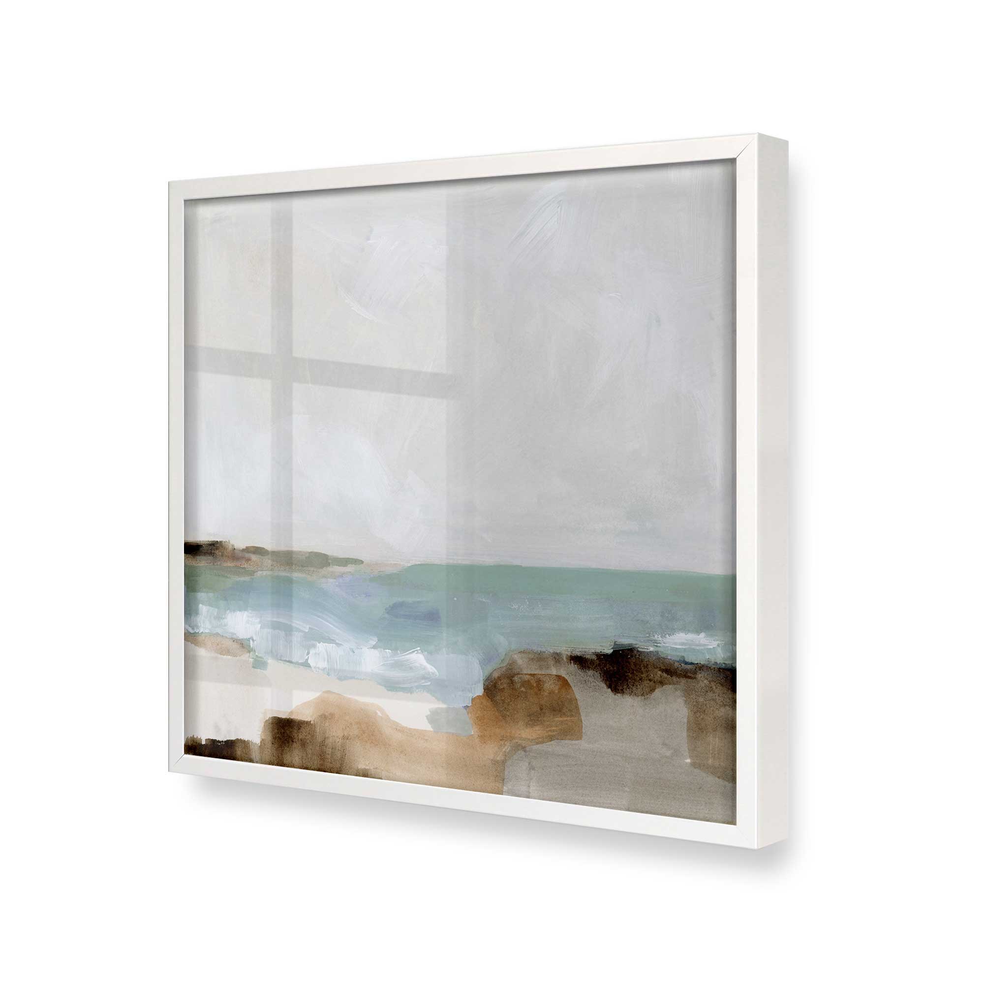 Gentle Tides and Sky Art Print - Coastal Wall Decor for Beach House, Living Room & Bedroom - Ocean Wave Painting for Home & Office