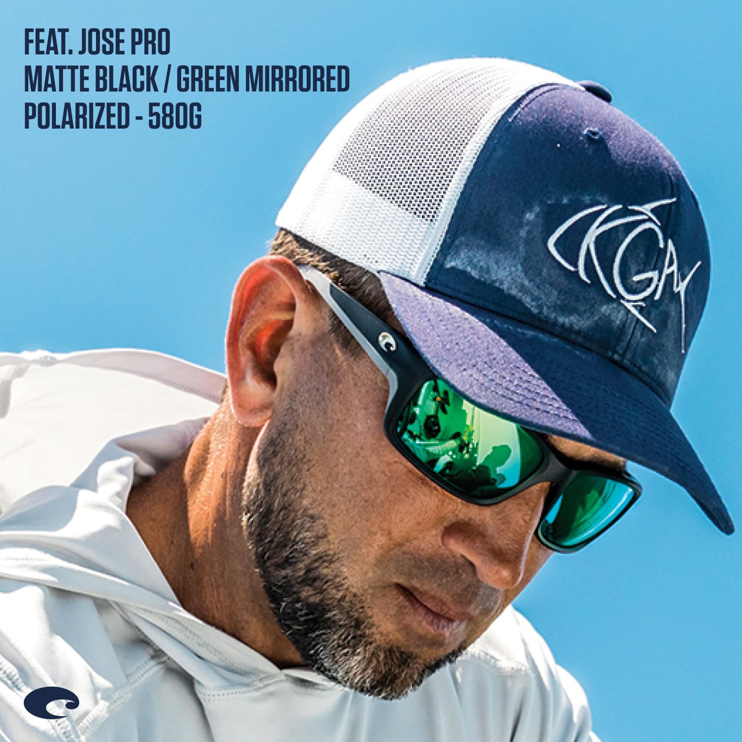 Costa Del Mar Men's Jose Pro Polarized Sunglasses - UV Protection, Durable Frame for Fishing, Driving & Outdoor Activities