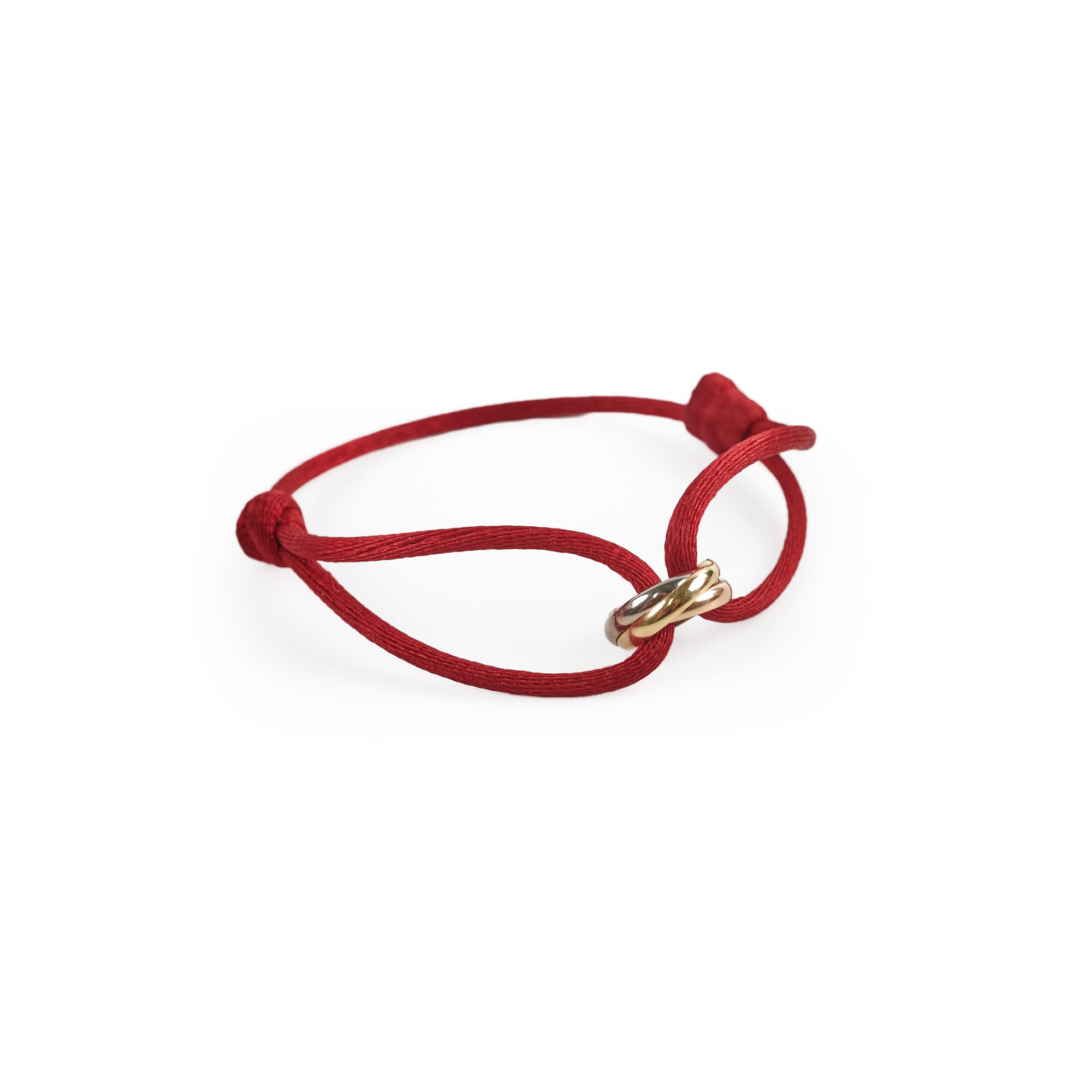 Cartier Trinity Bracelet in Red - 18K Gold Tri-Color Bangle for Women - Elegant Jewelry Gift for Anniversary, Birthday & Valentine's Day - Perfect for Special Occasions & Everyday Luxury Wear