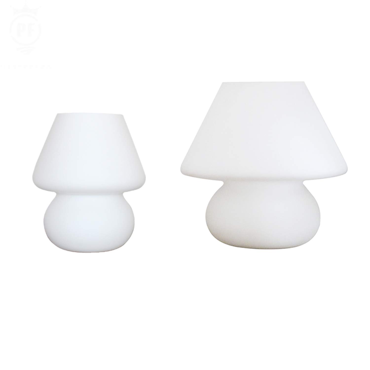 Nordic Modern White Opaque Table Lamp - Mushroom Design LED Glass Lampshade for Bedroom, Living Room & Dining Room Lighting | Perfect for Kids' Rooms, Reading Nooks & Cozy Home Decor