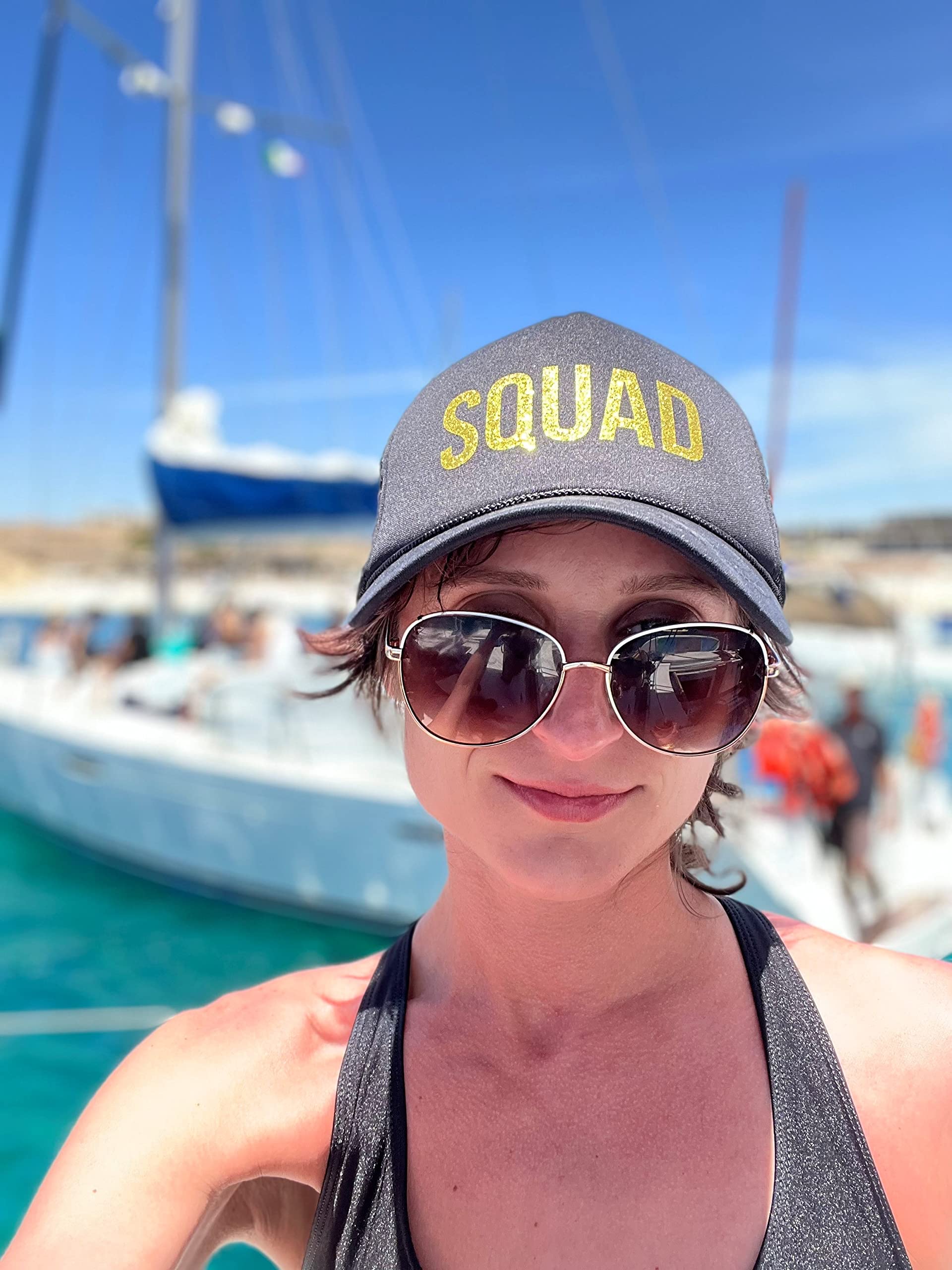 Funky Junque Bride Tribe Squad Trucker Hats for Women - Stylish Bachelorette Party & Wedding Accessories - Perfect for Bridal Showers, Girls Trips and Bride Tribe Gifts