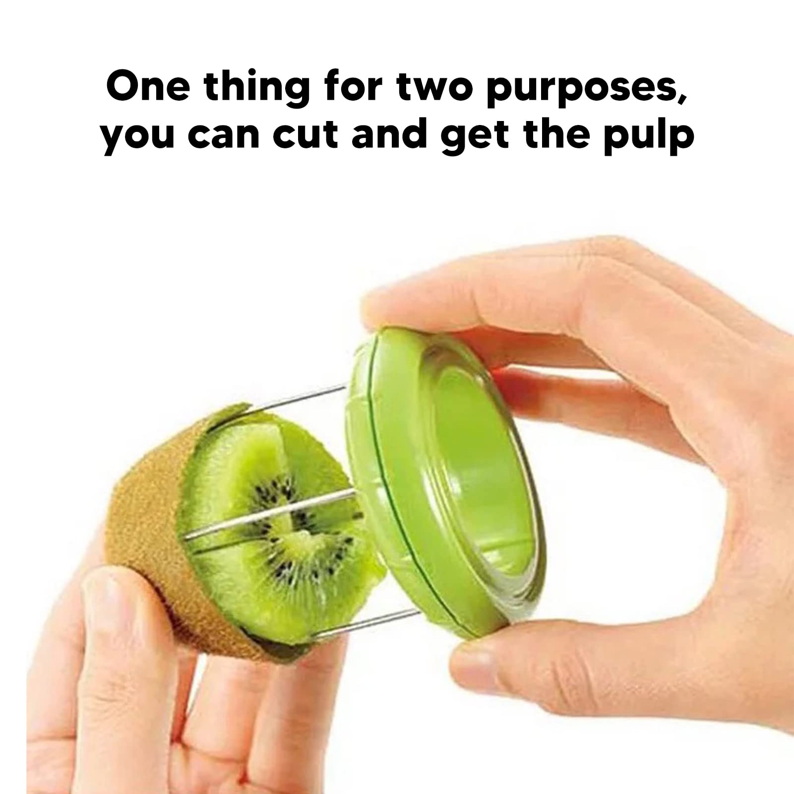 Premium Stainless Steel Kiwi Peeler & Corer Tool - Portable Fruit Cutter for Kiwi, Mango & More - Easy Digging, Slicing & Peeling - Perfect for Kitchen, Camping & Travel Snacks