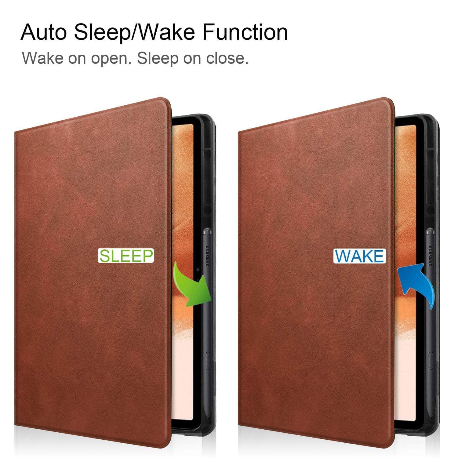 Premium Smart Tab S8 Plus X800 Magnetic Leather Case - Ultra Slim Protective Cover with Auto Sleep/Wake for Samsung Galaxy Tab S8 Plus | Perfect for Work, Travel & Home Use