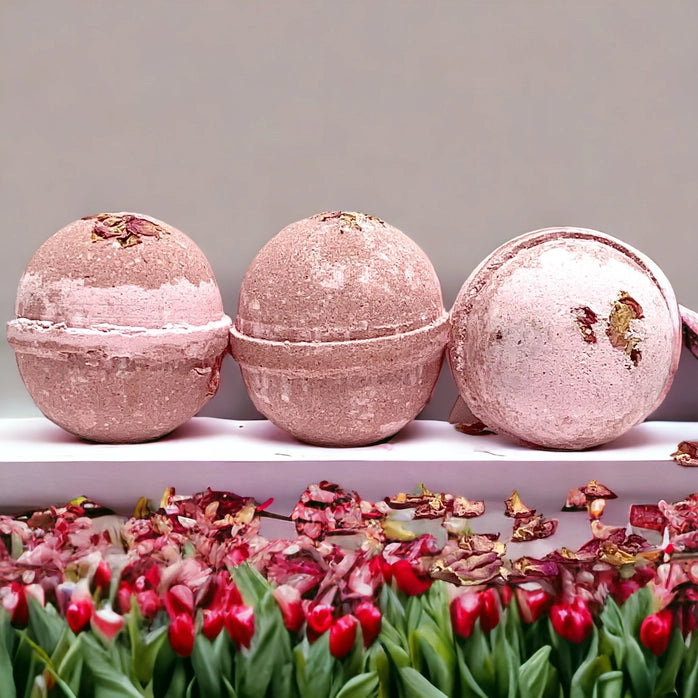 Wild Rose Botanic Bath Bomb – Natural & Aromatherapy for Relaxation | Perfect for Spa Nights & Self-Care