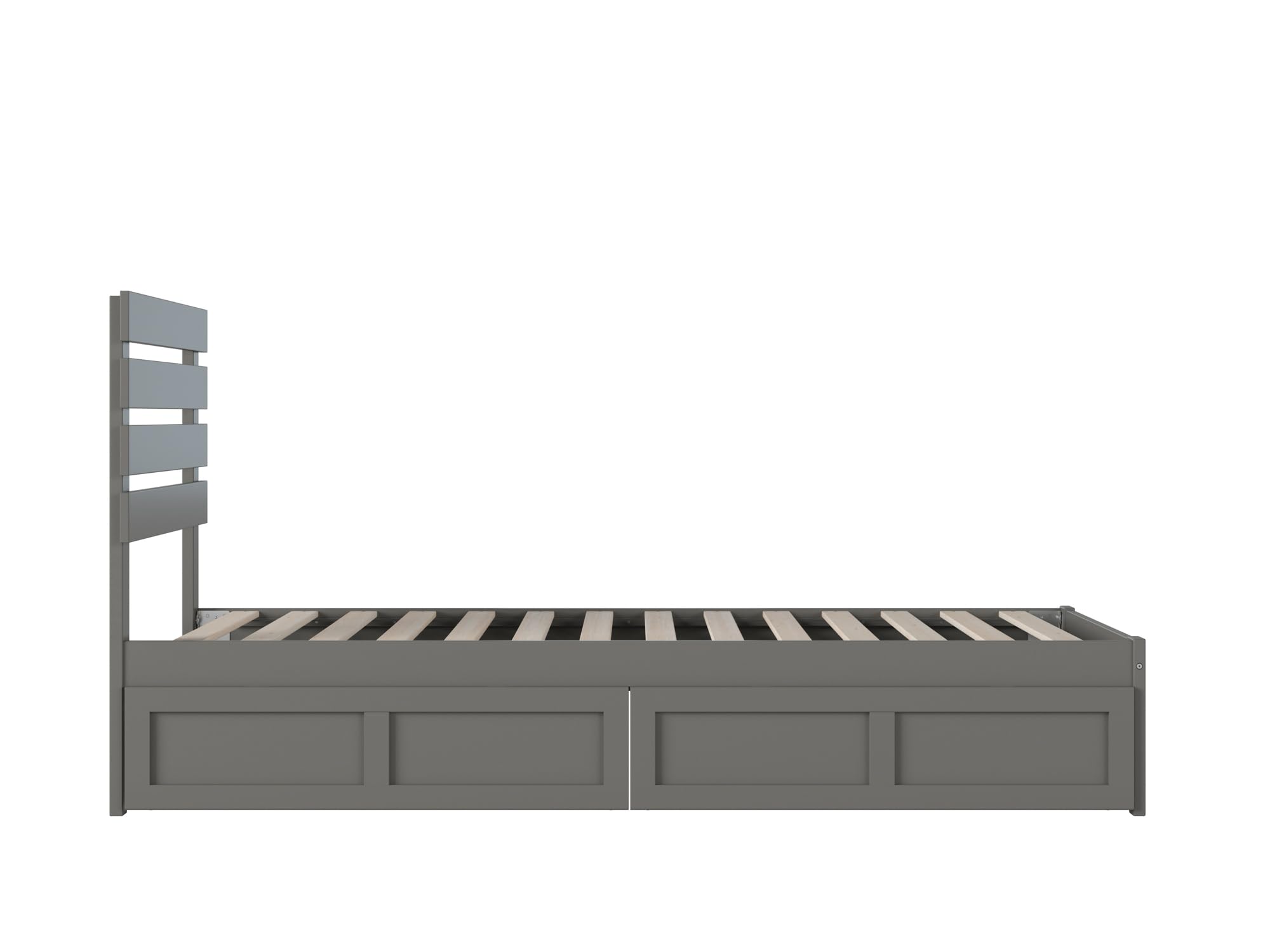 AFI Oxford Twin XL Platform Bed with Storage Drawers & USB Charging Station - Grey Modern Wooden Bed Frame for Small Spaces | Perfect for Dorm Rooms, Studio Apartments & Guest Bedrooms