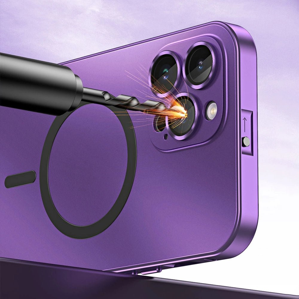 FusionSnap Aluminum MagSafe iPhone Case - Durable Protective Cover for iPhone 12/13/14/15 Pro Max - Slim & Lightweight Metal Design - Perfect for Everyday Use, Travel & Work