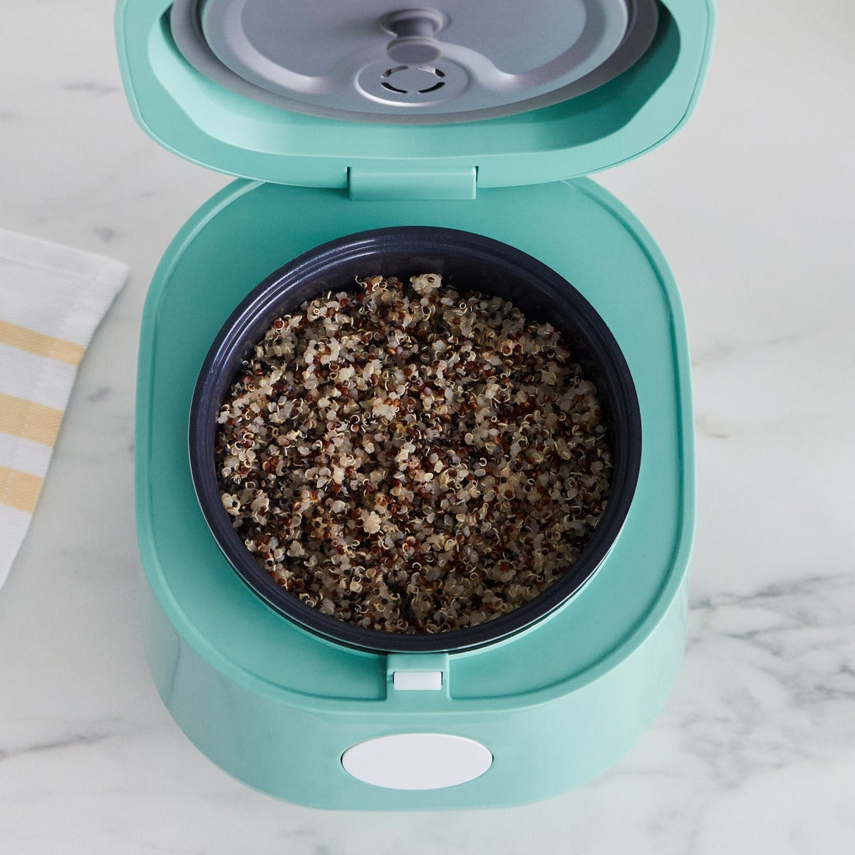 GreenLife 4-Cup Nonstick Rice Cooker & Grain Steamer | Turquoise Electric Cooker for Perfect Rice, Quinoa & Oats | Ideal for Small Kitchens, Dorms & RVs