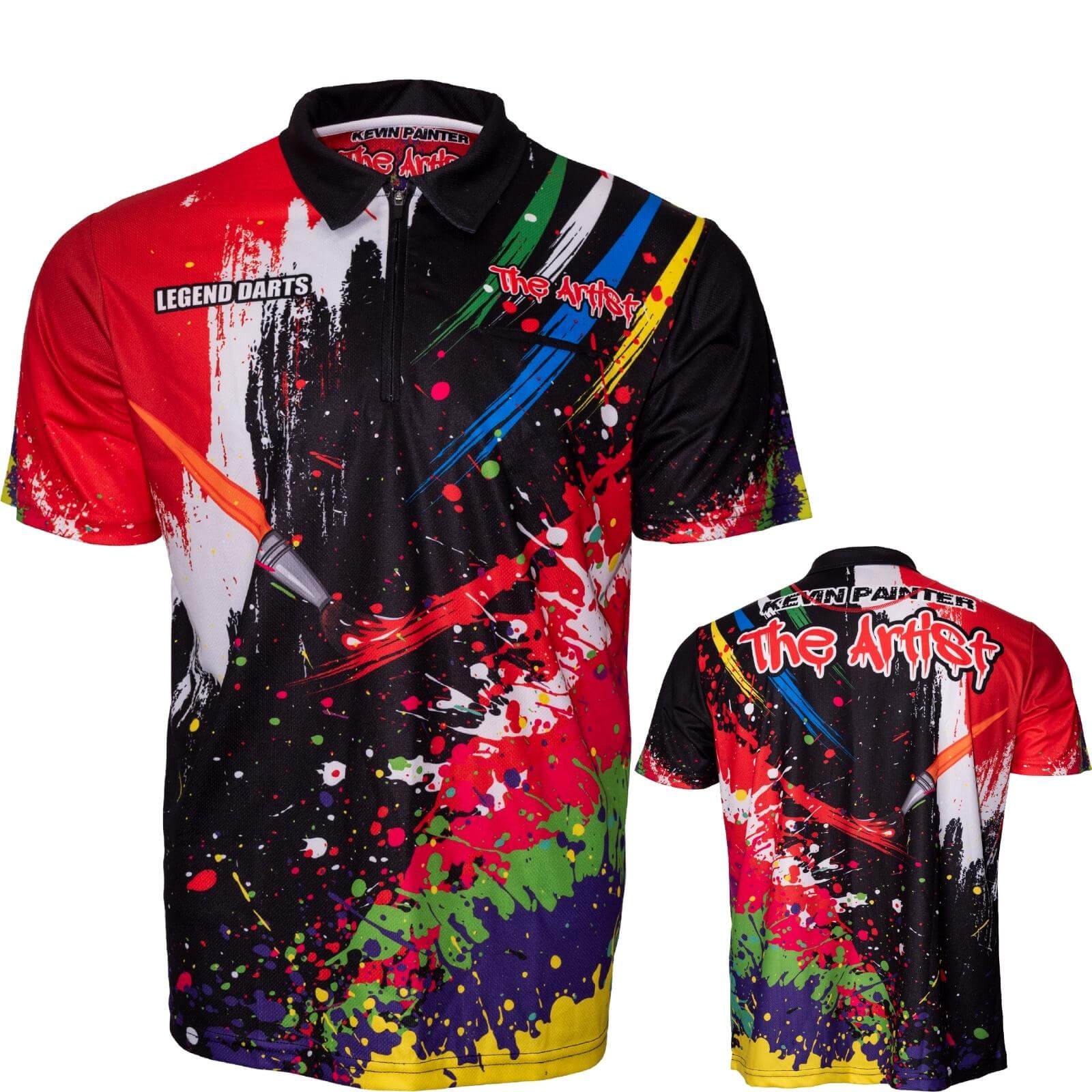 Legend Darts Kevin Painter The Artist Dart Shirt - Sizes S to 4XL - Perfect for Dart Tournaments & Casual Wear