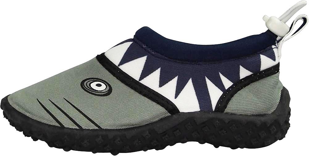 NORTY Wave Aqua Sock Water Shoes for Kids - Quick-Dry Swim & Beach Shoes with Non-Slip Sole - Lightweight Water Socks for Swimming, Surfing, Pool, Ocean Play - Shark Design Kids Aqua Shoes for Boys & Girls