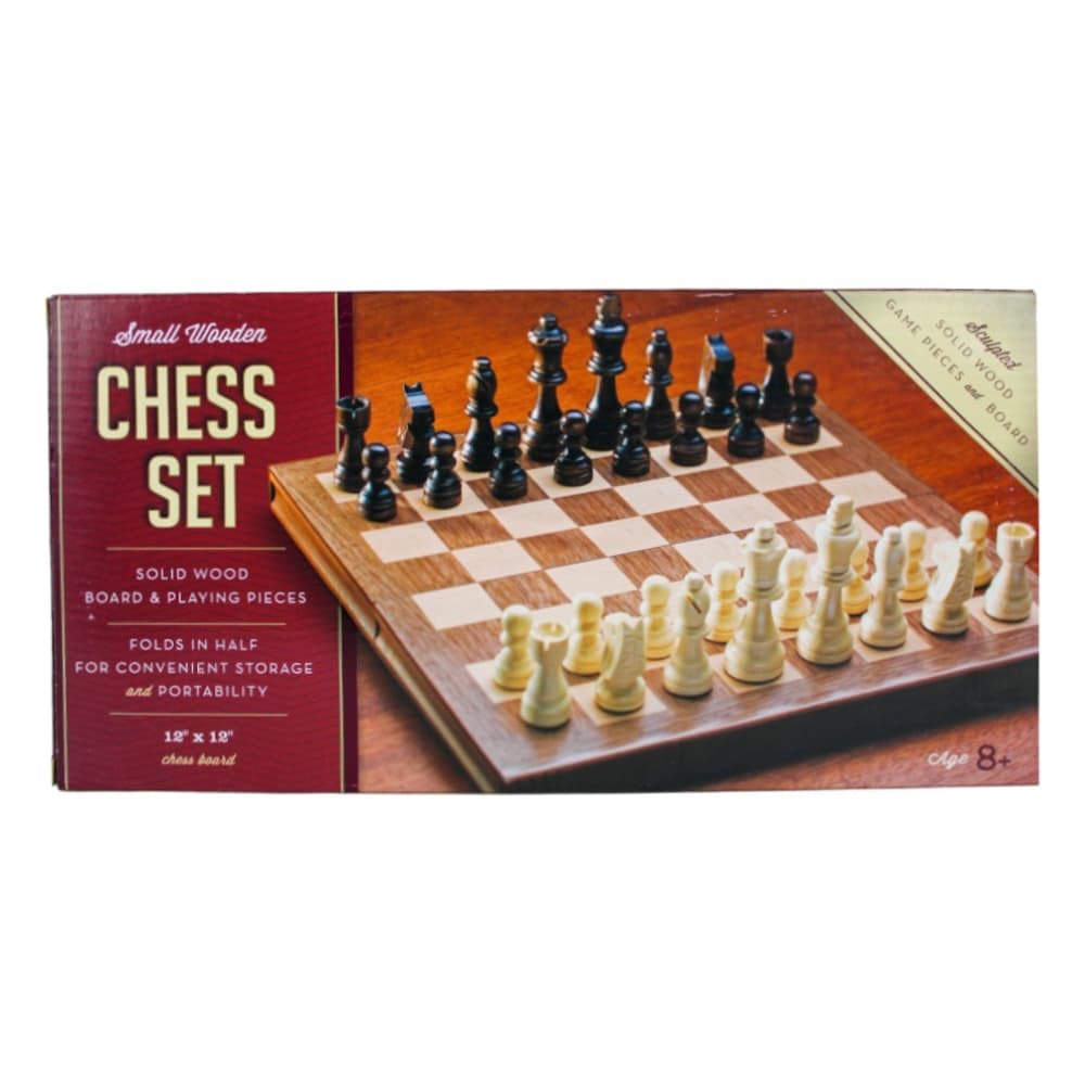 Premium Small Wooden Chess Set - Classic Travel & Home Game for Adults & Kids - Perfect for Family Game Nights, Office Decor, and Gifts