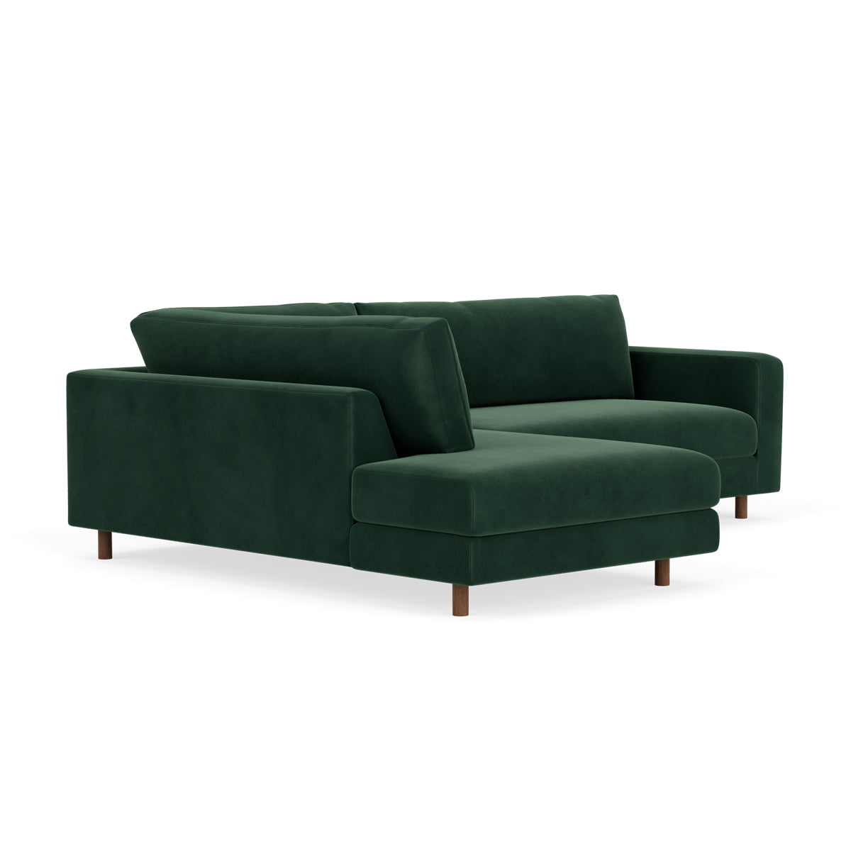 Douglas Velvet Left Corner Sofa - Luxurious Velvet Sectional Sofa for Living Room, Modern L-Shaped Couch with Left Chaise, Perfect for Small Spaces & Home Theater Setup