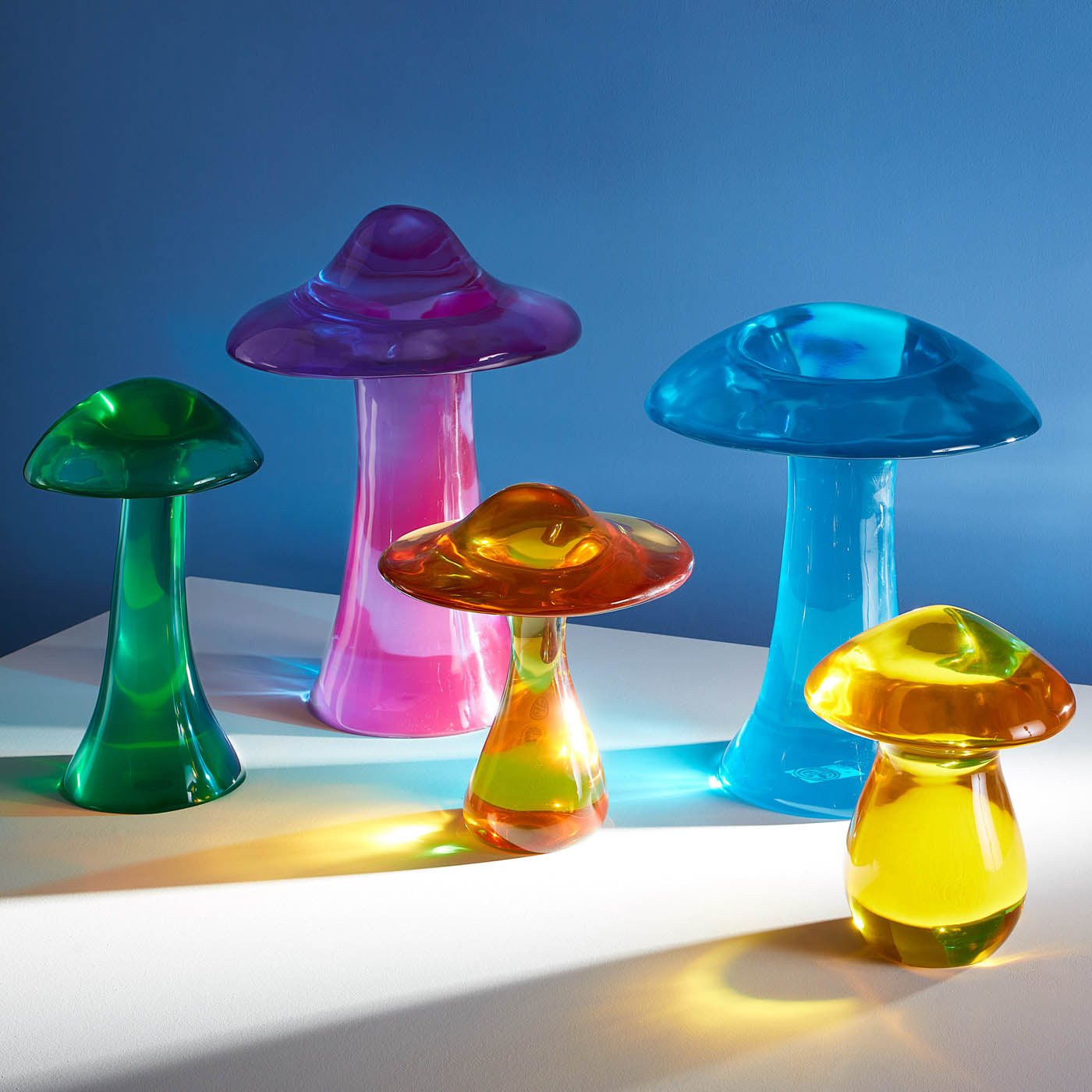 Vibrant Orange Acrylic Mushroom Decor - Modern Home & Garden Decoration for Living Room, Bedroom, Office Desk | Unique Gift Idea for Plant Lovers & Mushroom Enthusiasts