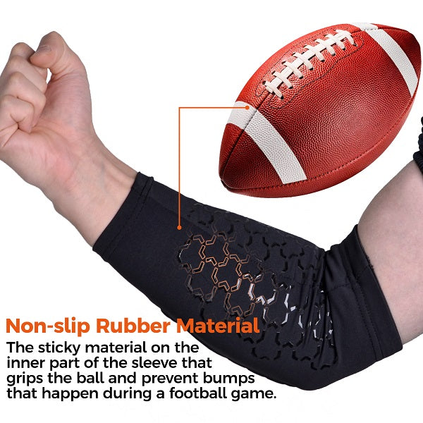 Best Football Forearm Pads with Stick Grips - Padded Arm Sleeve for Protection & Grip (SPH01) - Ideal for Football, Rugby & Contact Sports