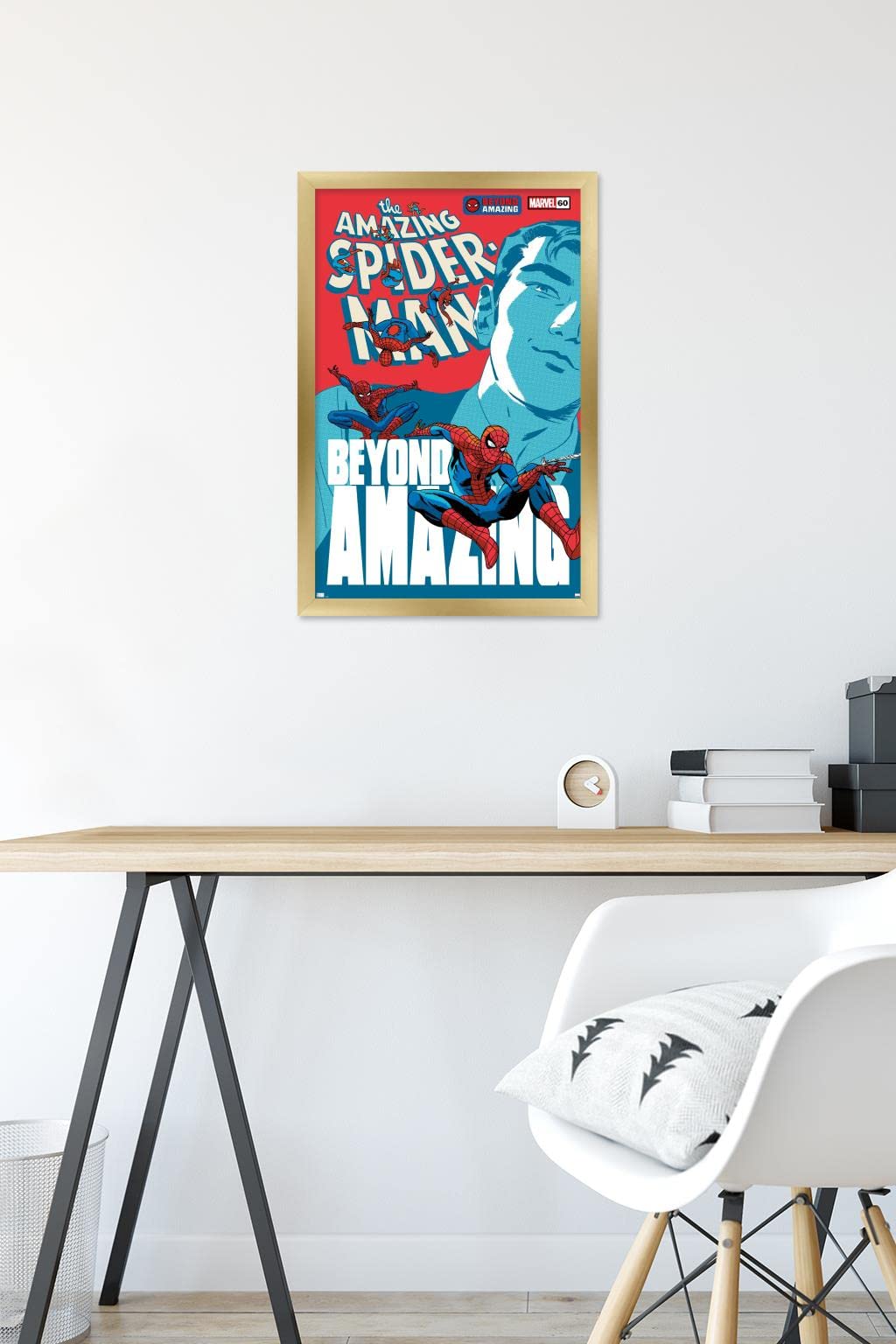 Marvel Comics Spider-Man: Beyond Amazing - Peter Parker Gold Framed Wall Poster 22.4