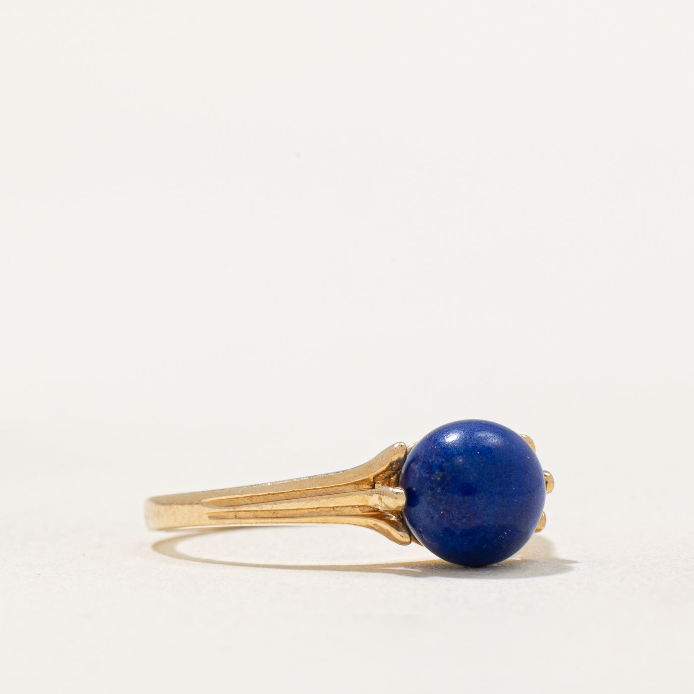 Lapis Lazuli Sphere Ring - 1.60ct Genuine Stone - Size 3.75 - Handmade Sterling Silver Jewelry - Perfect for Meditation, Spiritual Healing & Boho Fashion