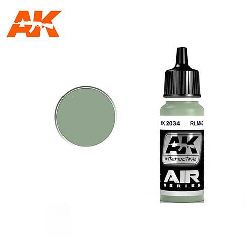 AK Interactive AK2034 Air Series RLM 63 Light Grey (Hellgrau) Acrylic Paint - 17mL Bottle for Model Kits, Miniatures & Airbrushing | Perfect for Scale Models, Warhammer & DIY Crafts
