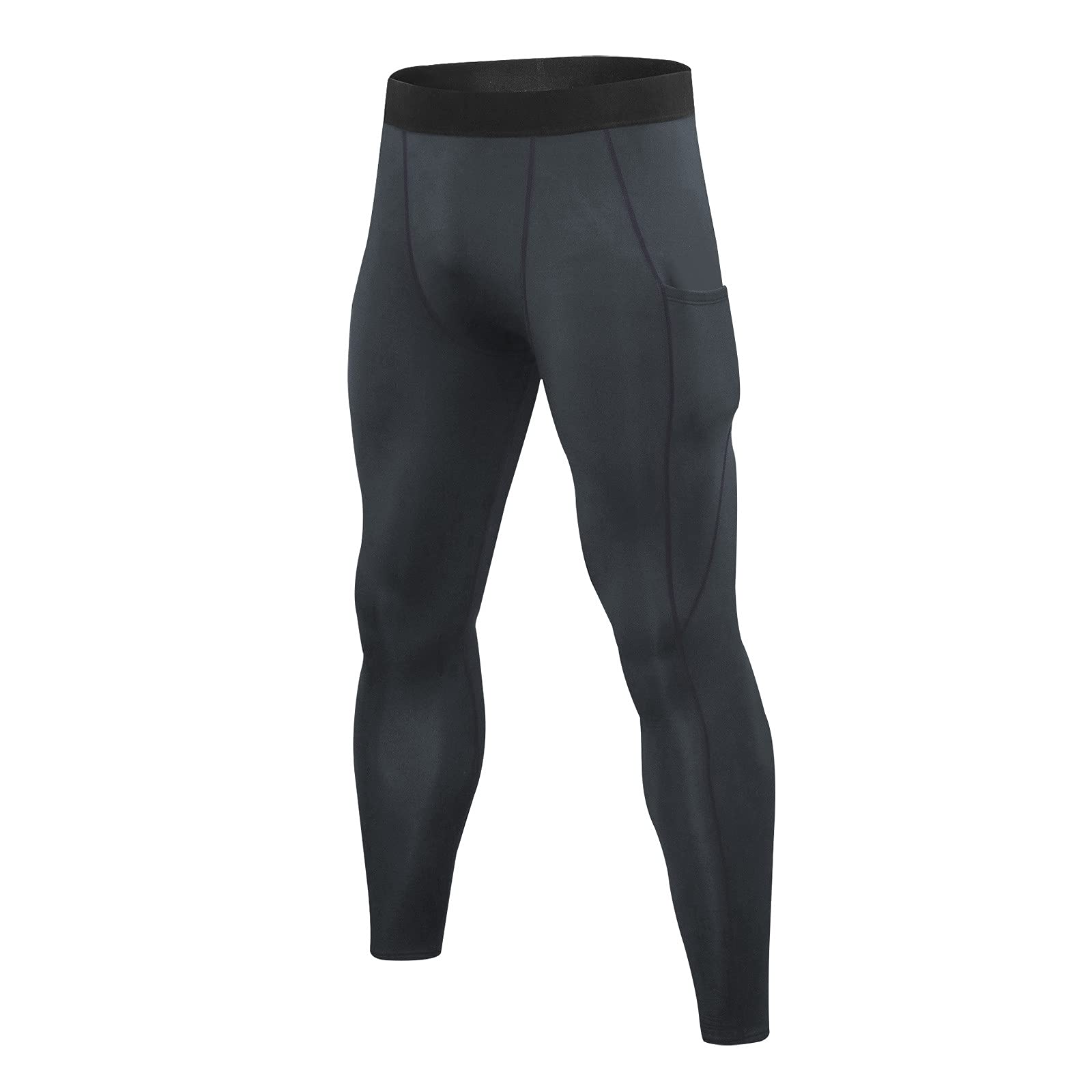 AVVS Men's Thermal Compression Leggings - Base Layer Running Pants for Workout & Winter Training - Warm Underwear for Cold Weather Running, Hiking, Gym & Outdoor Activities