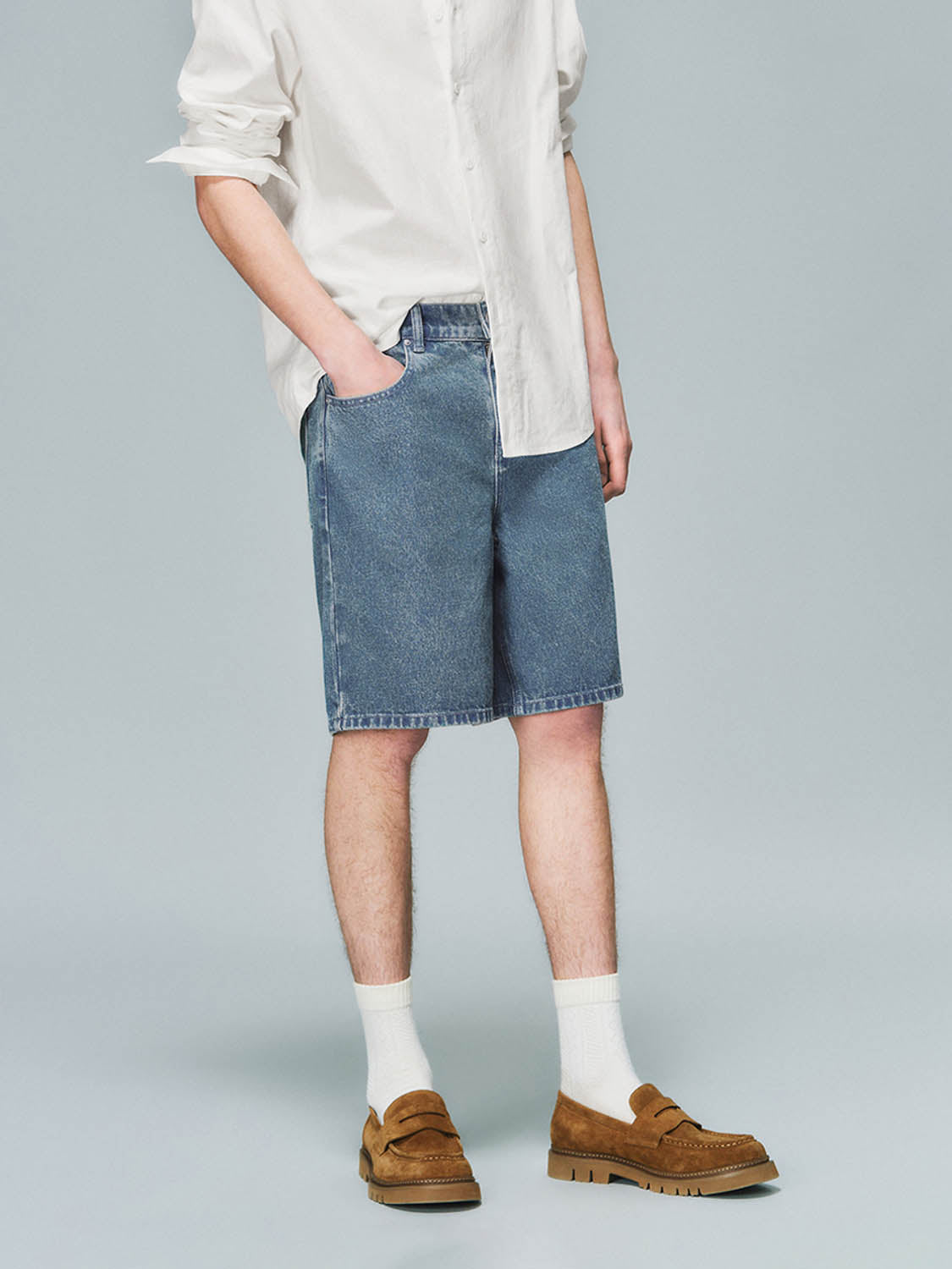 Stylish Women's Denim Shorts UMM850041 - High Waist Distressed Denim Shorts for Summer, Casual Outfits & Beach Wear