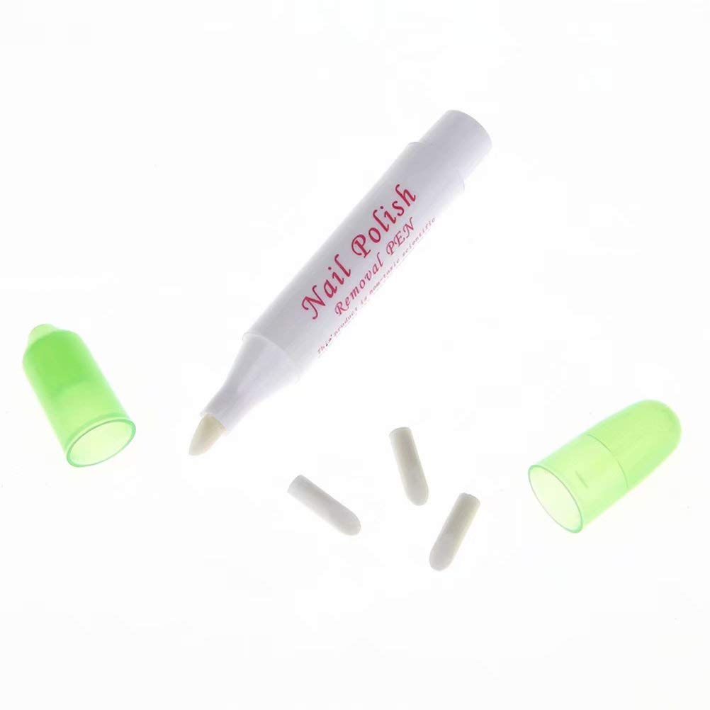 4 Pack Gel Nail Polish Remover Pen with 3 Refillable Tips - Quick & Easy Nail Art Corrector for Professional Salon & Home Manicure Use (Perfect for French Tips, Acrylics & Nail Art Mistakes)