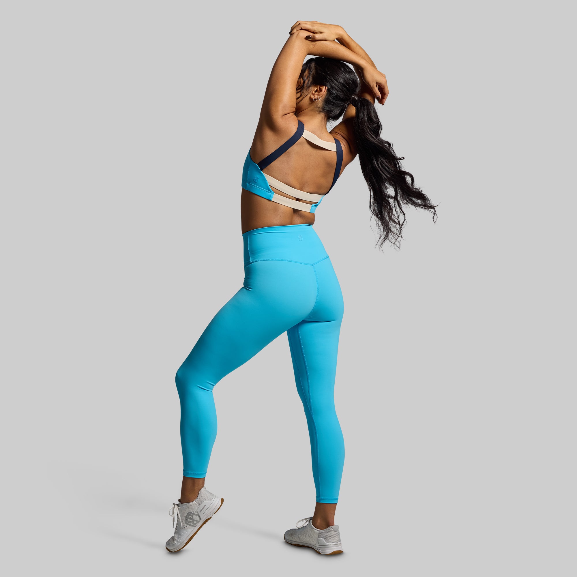 Moxie High Support Sports Bra for Women - Aquarius Blue | Yoga, Running, Gym Workout | Moisture Wicking & Breathable Activewear