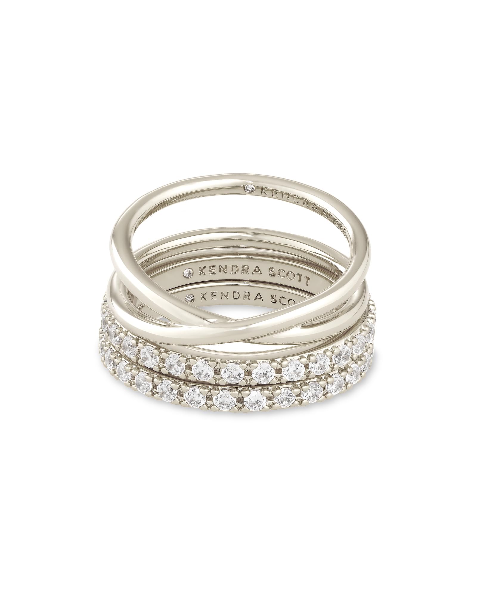 Kendra Scott Livy Ring Set of 3 - Sterling Silver Stackable Rings for Women | Perfect for Everyday Wear, Gifts & Special Occasions