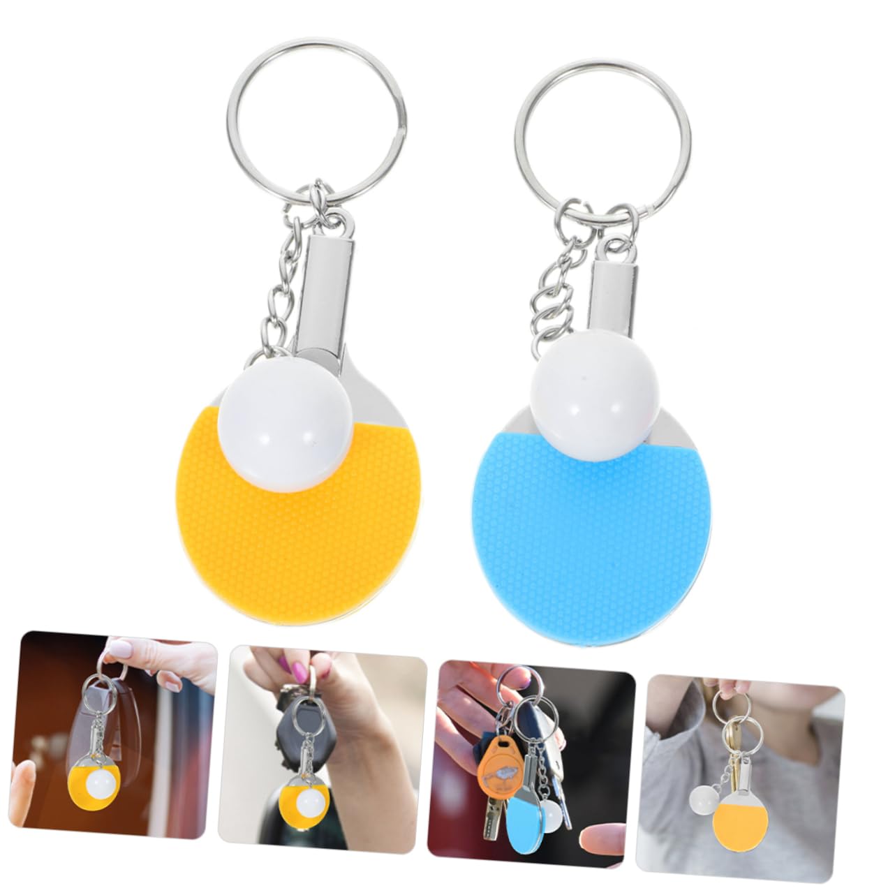 Premium Table Tennis Ball Keychains - Bulk Metal Sports Keyrings for Players & Fans | Perfect for Gifts, Team Events & Sports Enthusiasts
