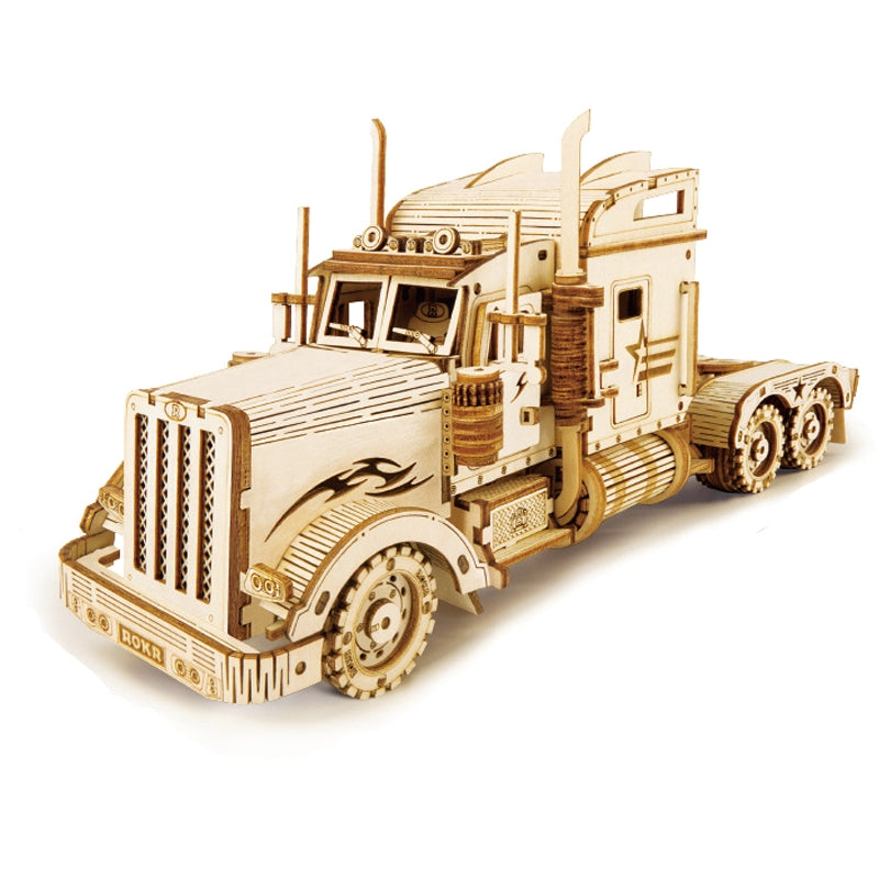 3D Wooden Truck Puzzle for Kids - MC502 Educational Toy for Brain Development, Perfect for Birthday Gifts & Family Game Night