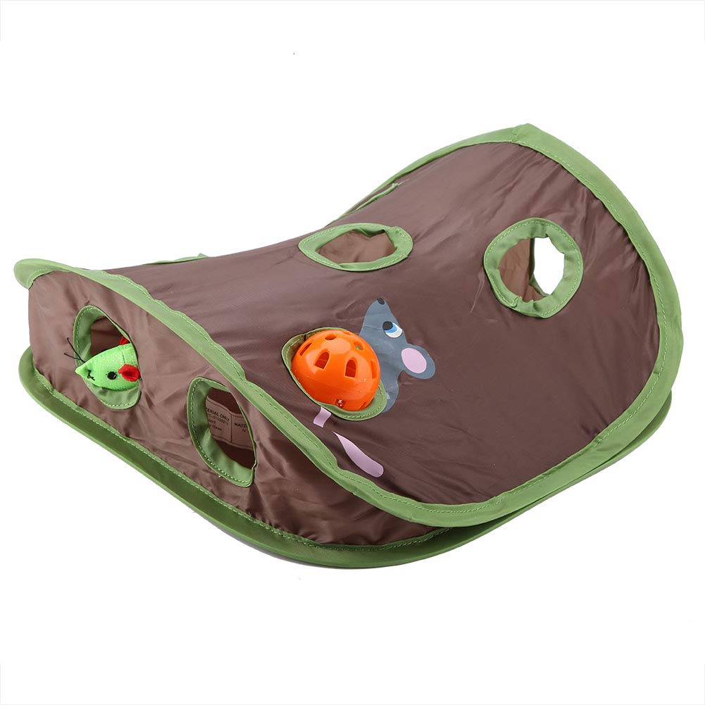 iFCOW Interactive Cat Toy with 9 Mouse Holes - Bell Mouse Toys for Pet Cats - Intelligence Training & Play - Perfect for Indoor Playtime & Mental Stimulation