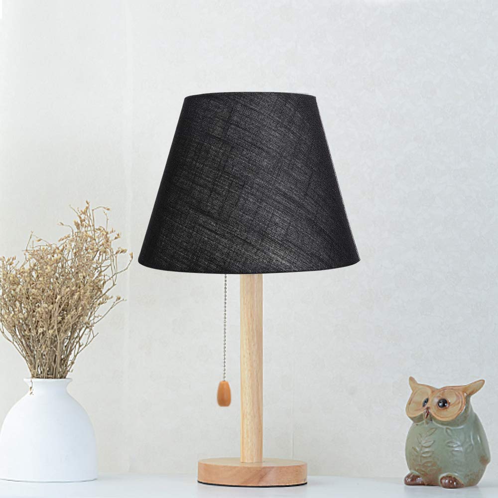 TOOTOO STAR Black Fabric Lamp Shade for Table & Floor Lamps - 6x10x7.5 Inch Spider Fitter Replacement - Perfect for Living Room, Bedroom, Office Lighting Decor