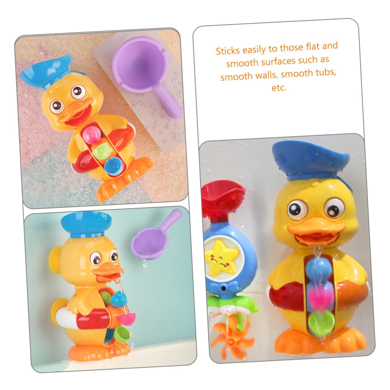 FAVOMOTO 4 Sets Duck Bath Toys with Bubble Machine - Fun Bathtub Toys for Kids, Toddlers & Babies - Perfect for Bath Time Play, Sensory Development & Water Play Activities