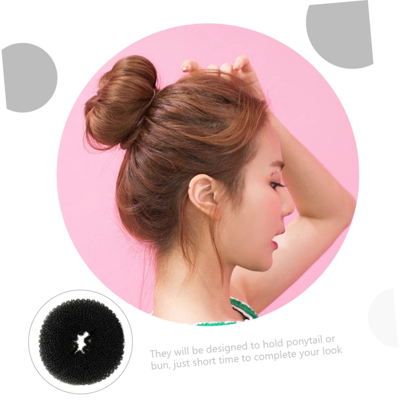 BIUDECO 6-Piece Donut Hair Bun Maker Set for Women - Flexible & Expandable Chignon Maker, Hair Ropes for Quick Updo - Comfortable Hair Accessories for Work, Party & Everyday Styling