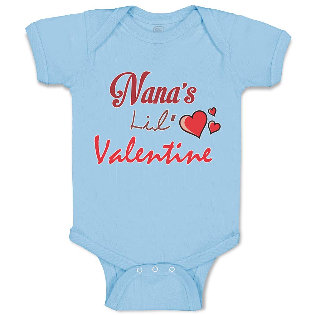 Custom Baby Bodysuit - Nana's Lil Valentine Cotton Onesie for Boys & Girls | Valentine's Day Outfit, Baby Shower Gift, Family Photo Outfit