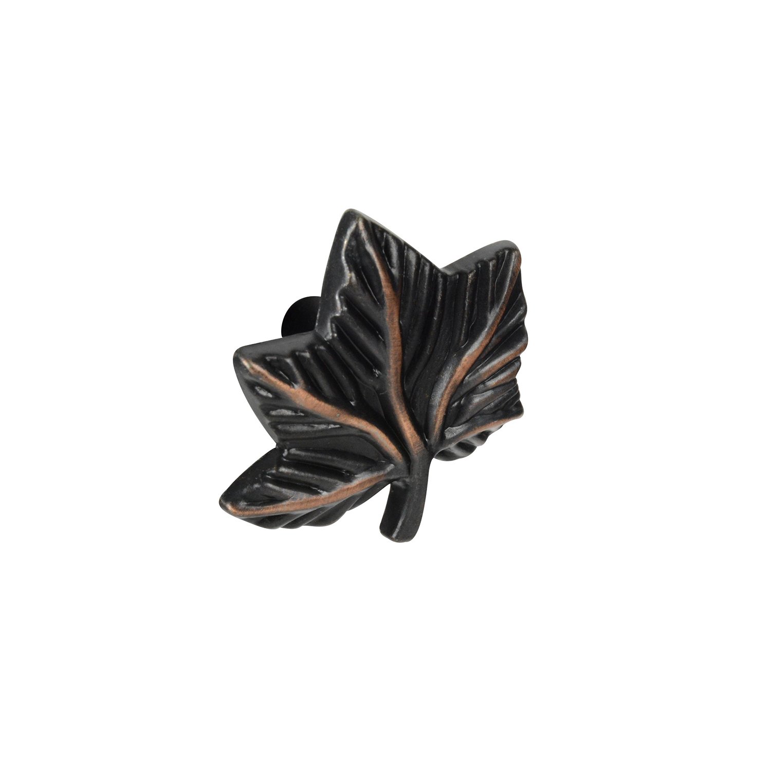 Ivy Leaf Cabinet Knob - Oil Rubbed Bronze Finish - Vintage Style Drawer Pulls for Kitchen & Bathroom Hardware Upgrade