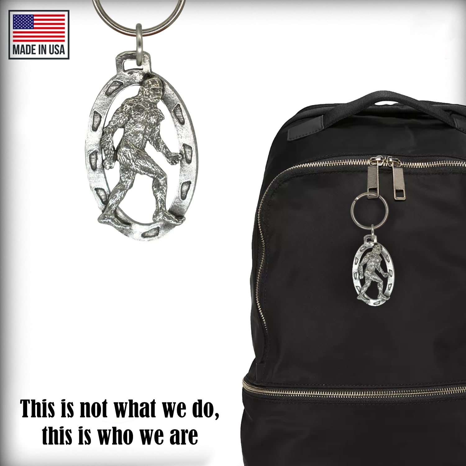 Handmade Sasquatch Bigfoot Walking Keychain - 2