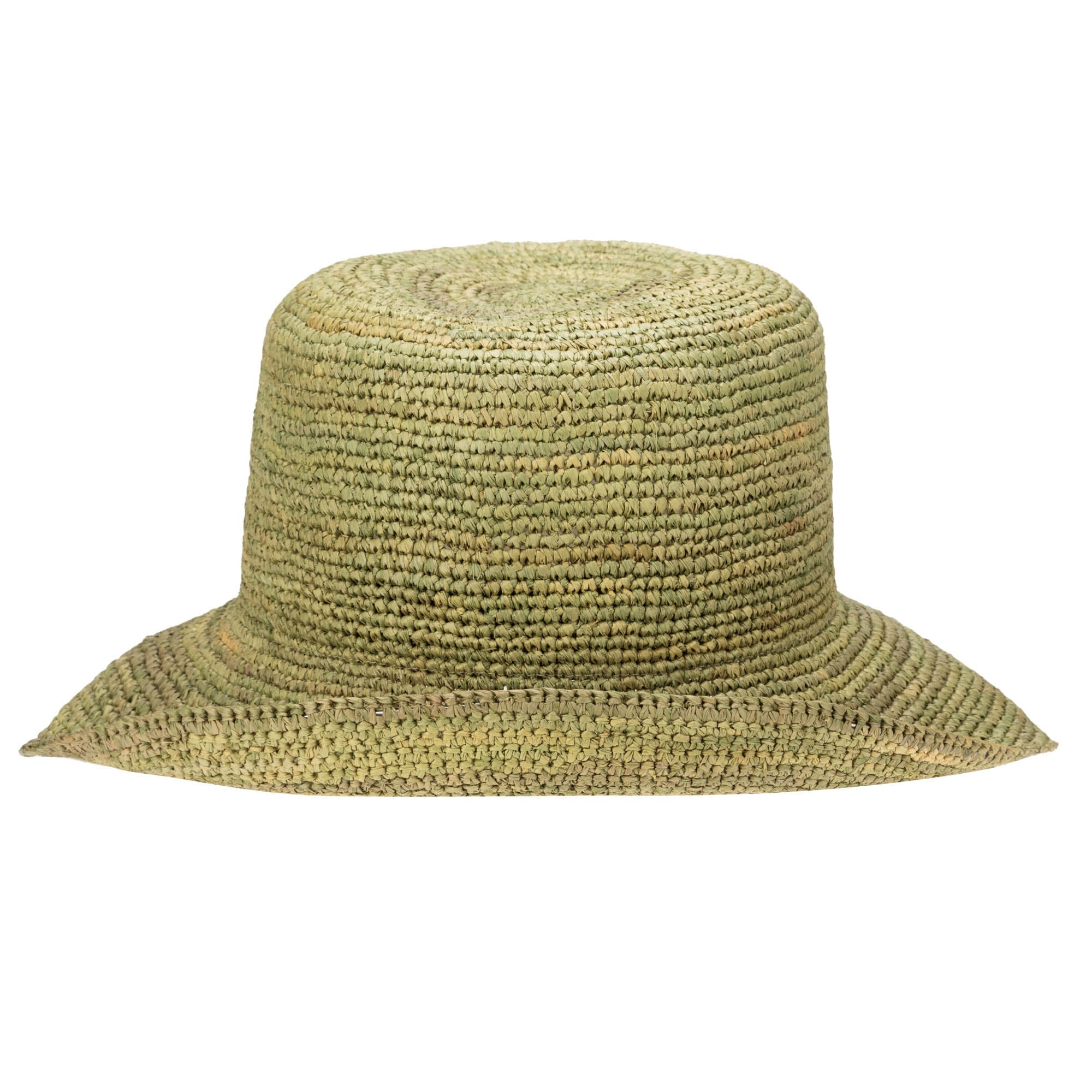 Women's Crochet Raffia Bucket Hat - Summer Beach Sun Hat for Women - Boho Straw Hat for Outdoor, Travel, and Vacation