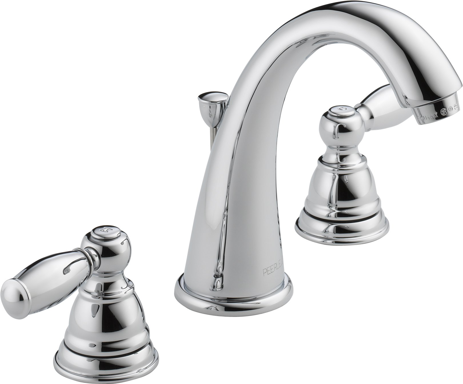 Peerless Chrome 3-Hole Widespread Bathroom Sink Faucet with Drain Assembly - Modern Bathroom Vanity Faucet for Bathroom Sink, Perfect for Home Renovation & Bathroom Upgrade