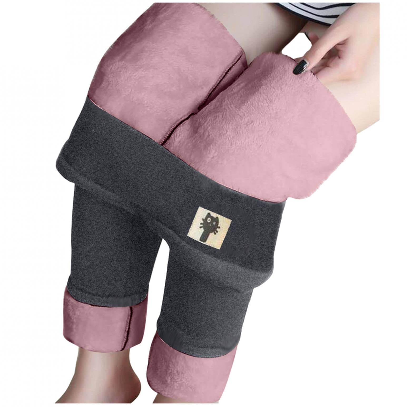 Women's Plus Size Winter Fleece Lined Leggings - Warm High Waisted Thermal Pants for Cold Weather