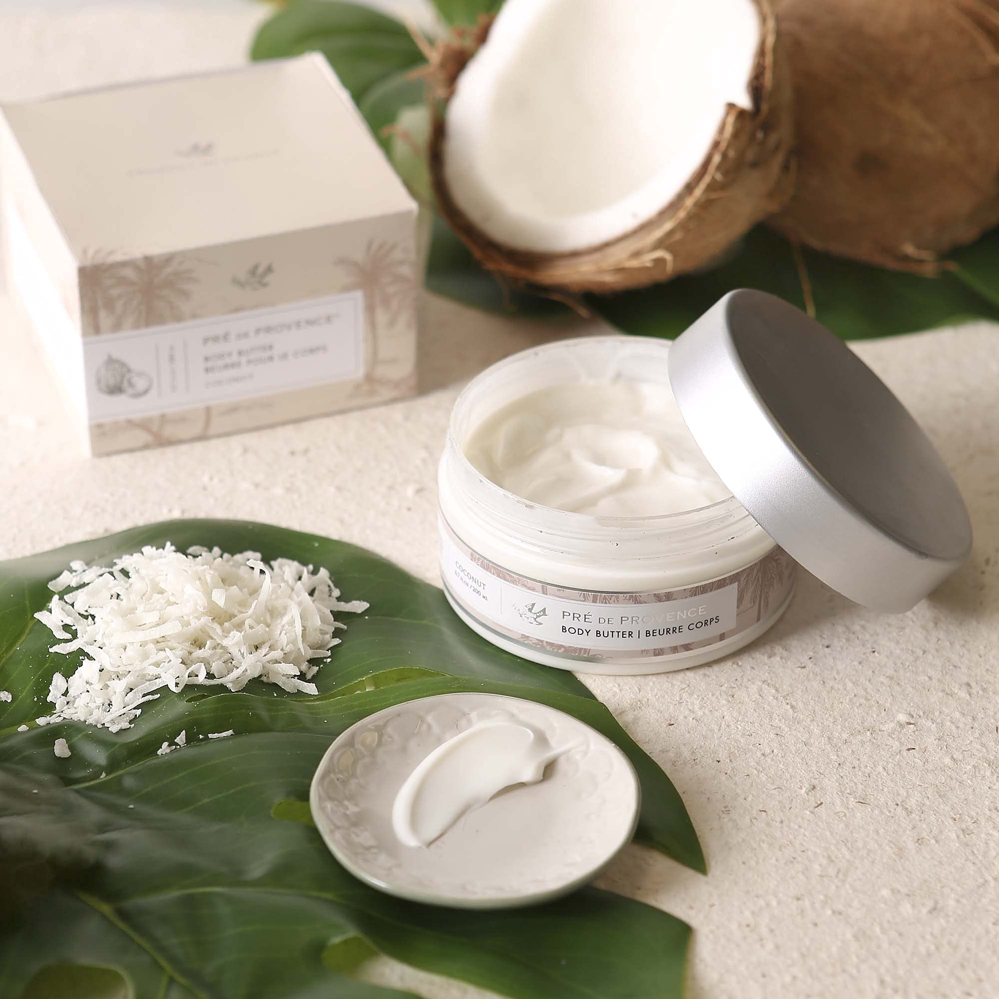 Pre de Provence Shea Butter Body Cream - Ultra Hydrating & Soothing Moisturizer for Dry Skin, 6.7 Fl Oz Coconut Scented - Perfect for Daily Skincare Routine & Gift for Women