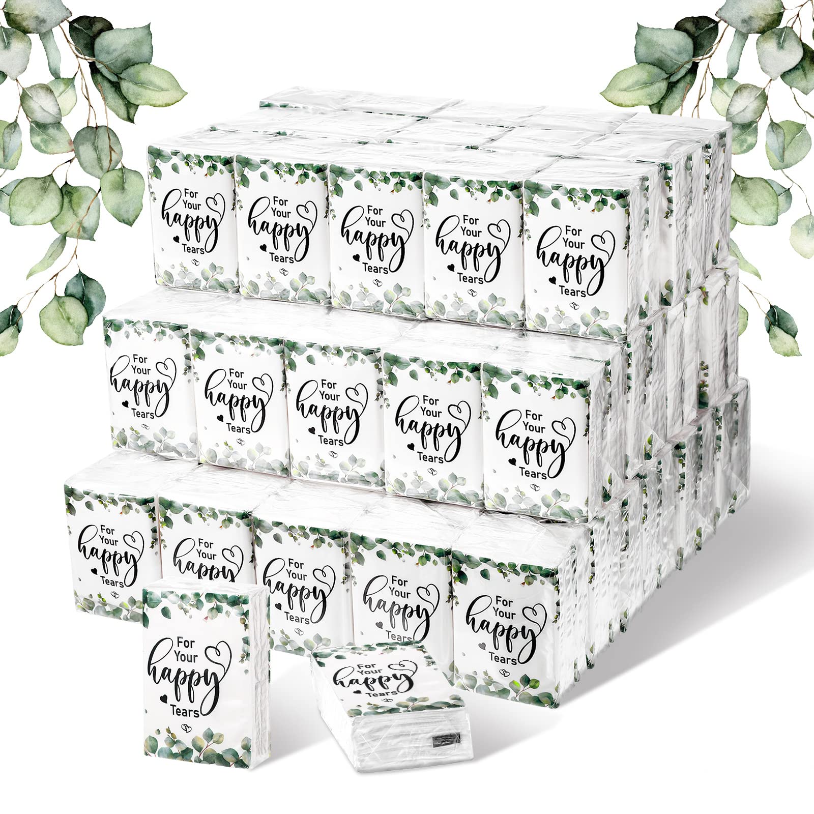 120 Pack Wedding Facial Tissues - 3 Ply Mini Pocket Tissues for Welcome Bags, Travel Size | Perfect for Wedding Favors, Party Ceremony, Graduation & Special Events | Great for Guests, Bridal Showers & On-the-Go Use