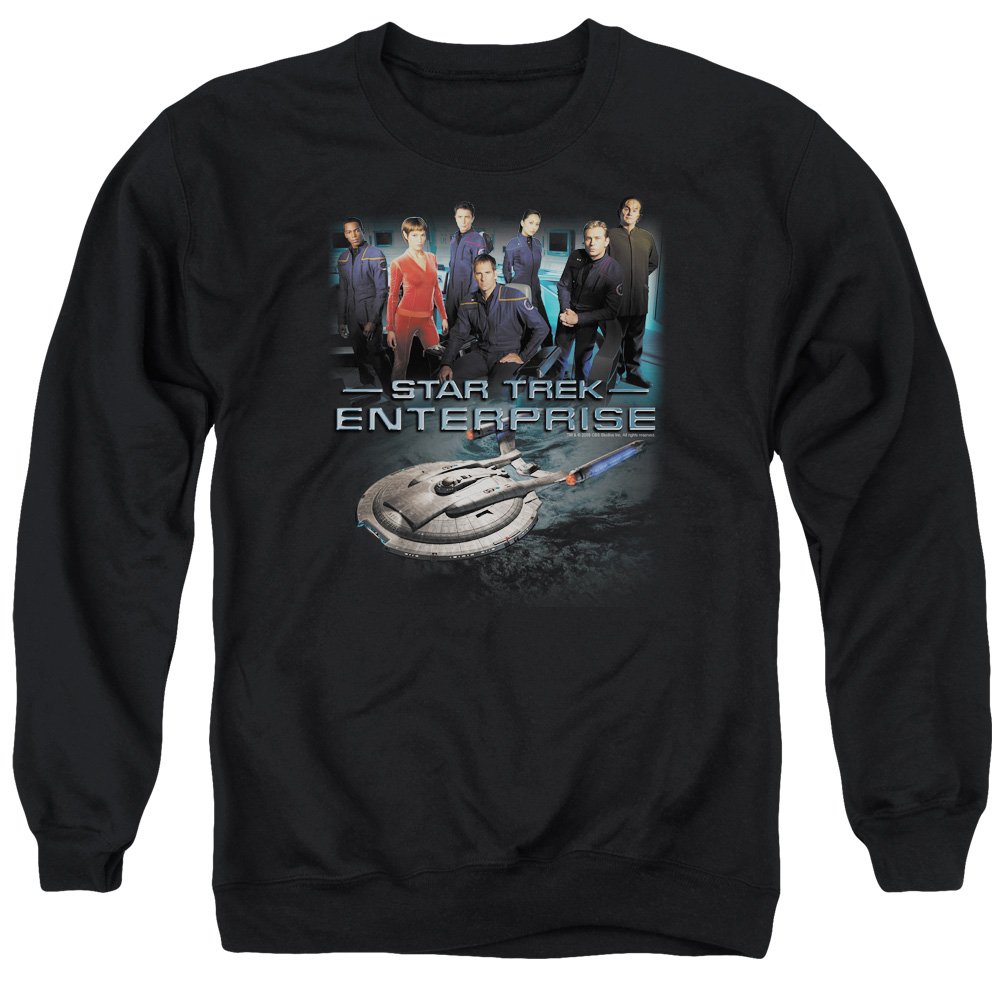 Star Trek Enterprise Crew Unisex Sweatshirt - Official Licensed Trek Merchandise for Men & Women | Sci-Fi TV Show Fan Gift, Casual Wear & Cosplay Costume