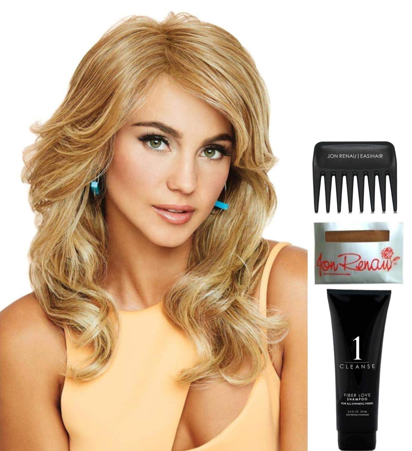 Raquel Welch Always Wig Bundle - 5 Piece Set with Christy's Wigs Q&A Booklet, Wig Shampoo, Wig Cap & Wide Tooth Comb (Color: RL11/25) | Perfect for Cosplay, Costume Parties & Everyday Hair Styling