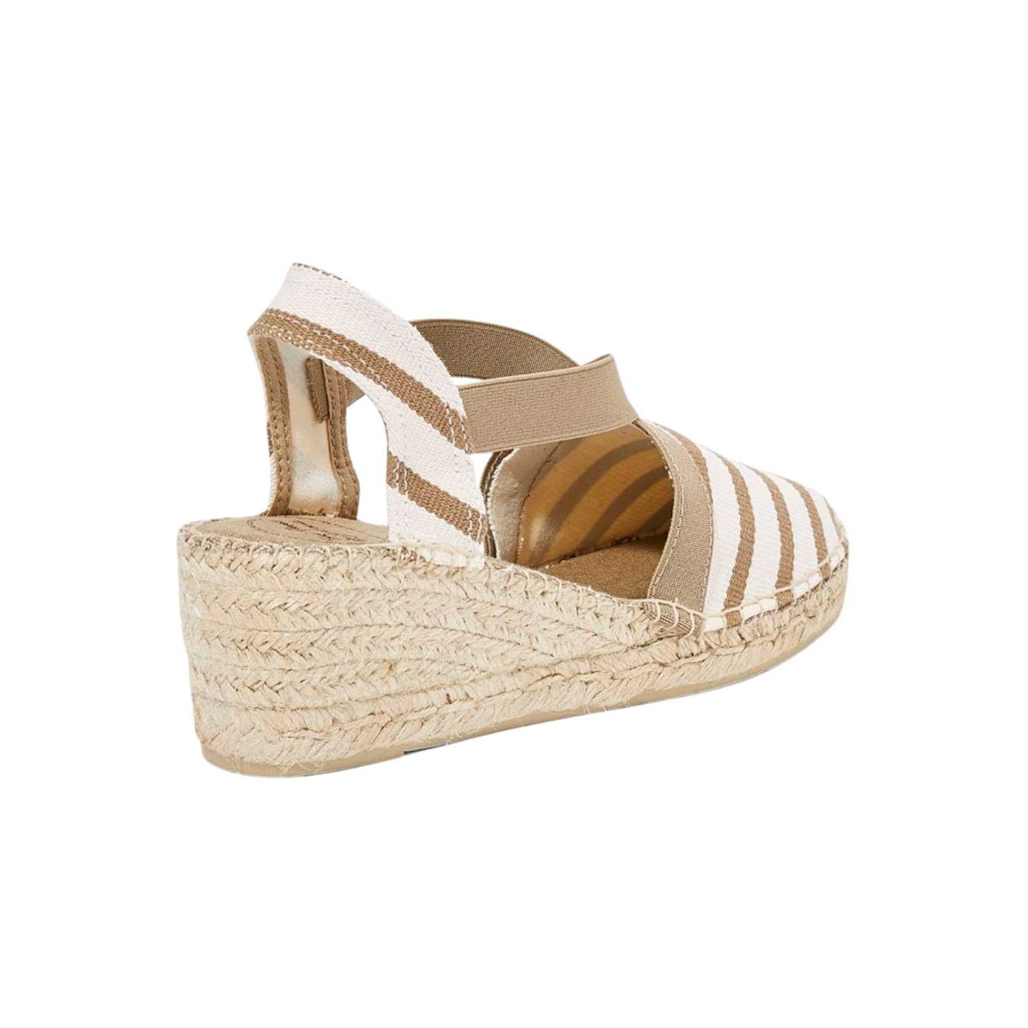 Women's Striped Cotton Blend Wedge Espadrilles - Comfortable Summer Shoes for Beach, Casual Outings & Everyday Wear | Tarbes