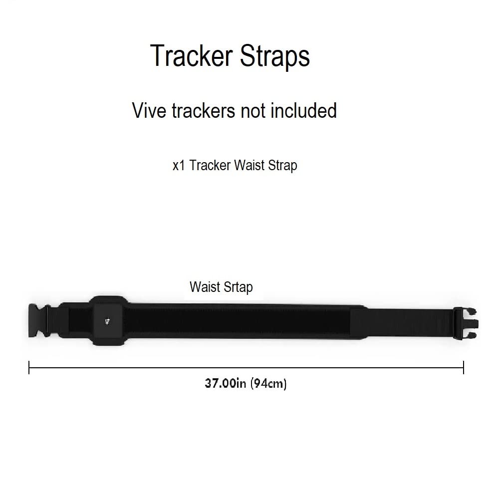 Vive Tracker & Tundra Tracker Full Body Tracking Straps - VR Waist Strap for Full Body Motion Capture - Black | Perfect for VR Gaming, Fitness Training & Virtual Reality Experiences